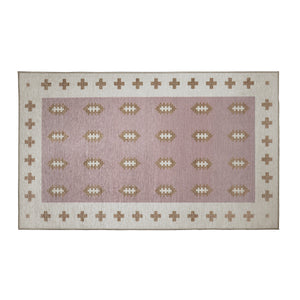 Nordic Weave Petal Pink Washable Rug