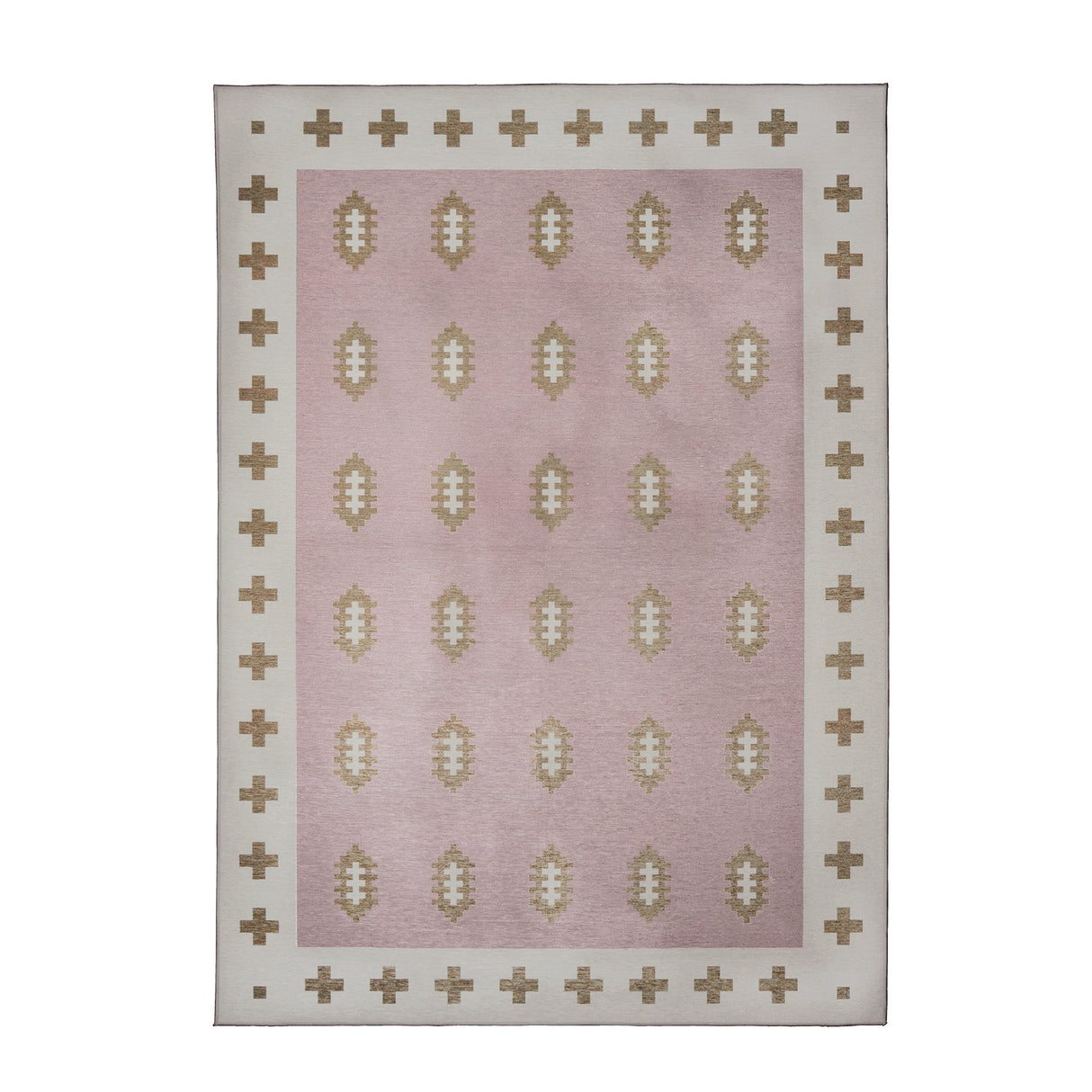 Nordic Weave Petal Pink Washable Rug