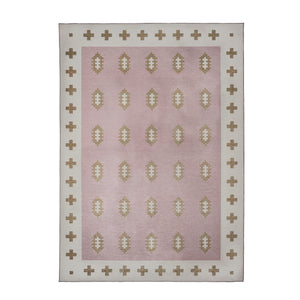 Nordic Weave Petal Pink Washable Rug