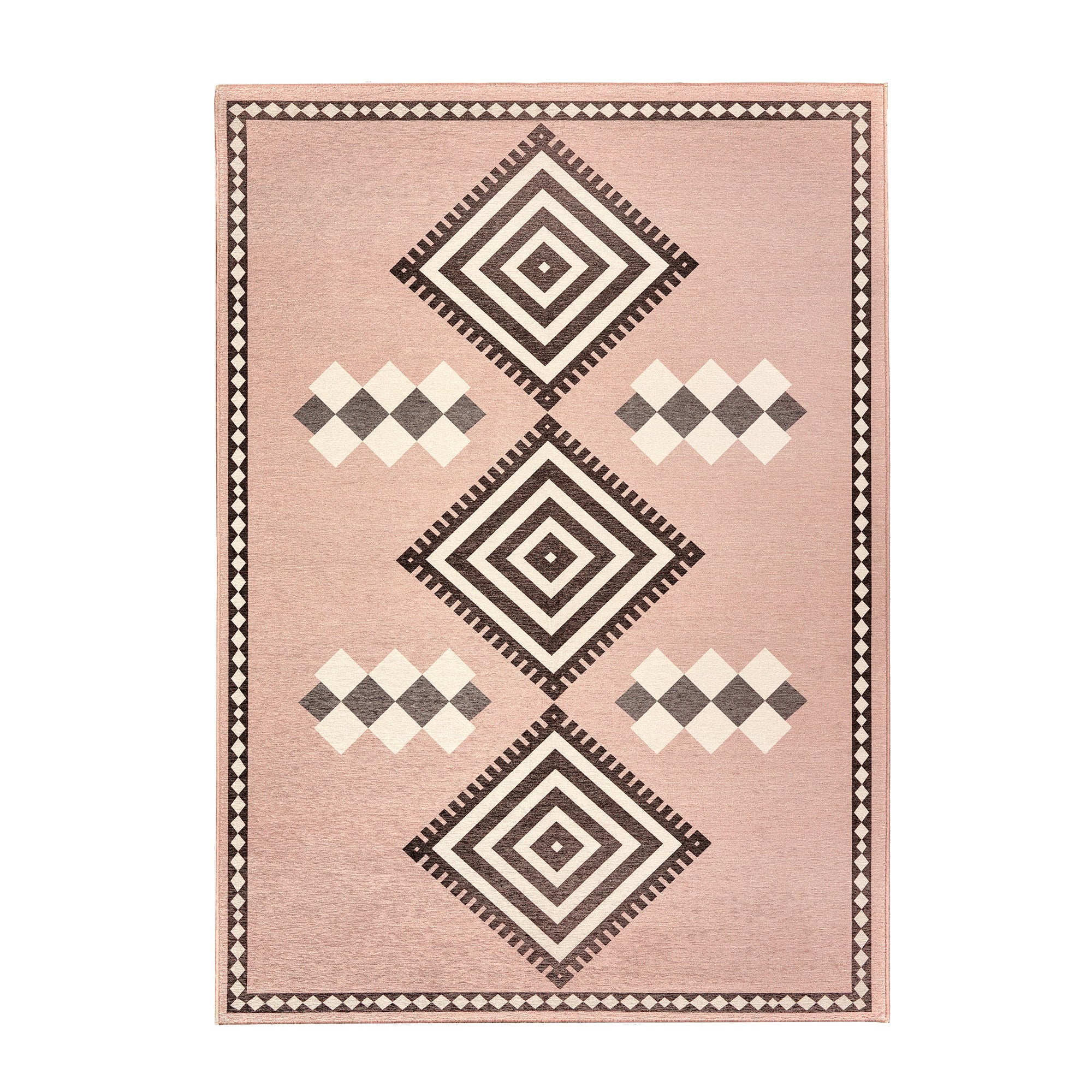 Kilim Kiki Petal Pink Bedroom Washble Rug