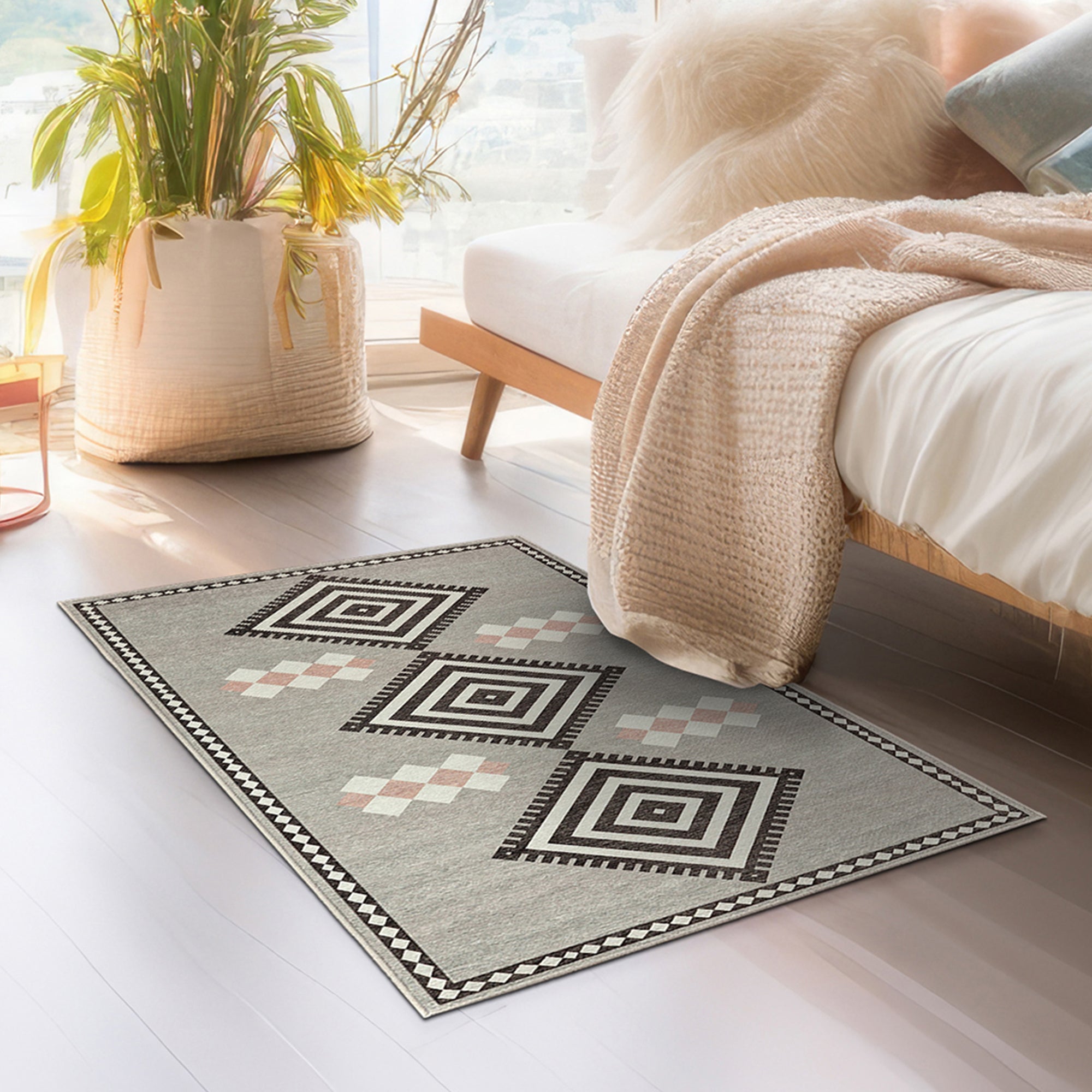 Kilim Kiki Mushroom Kitchen Washable Rug