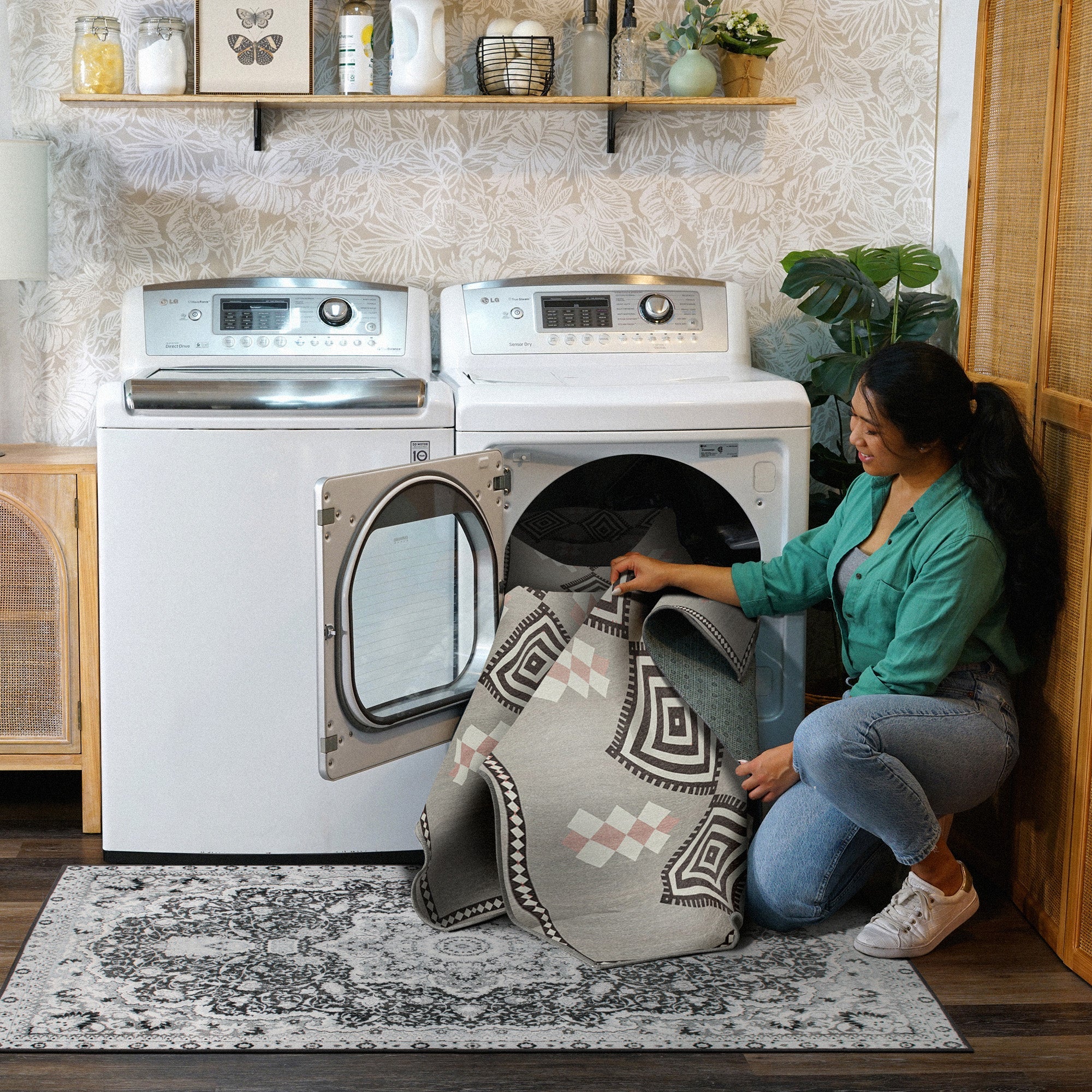 Kilim Kiki Mushroom Kitchen Washable Rug