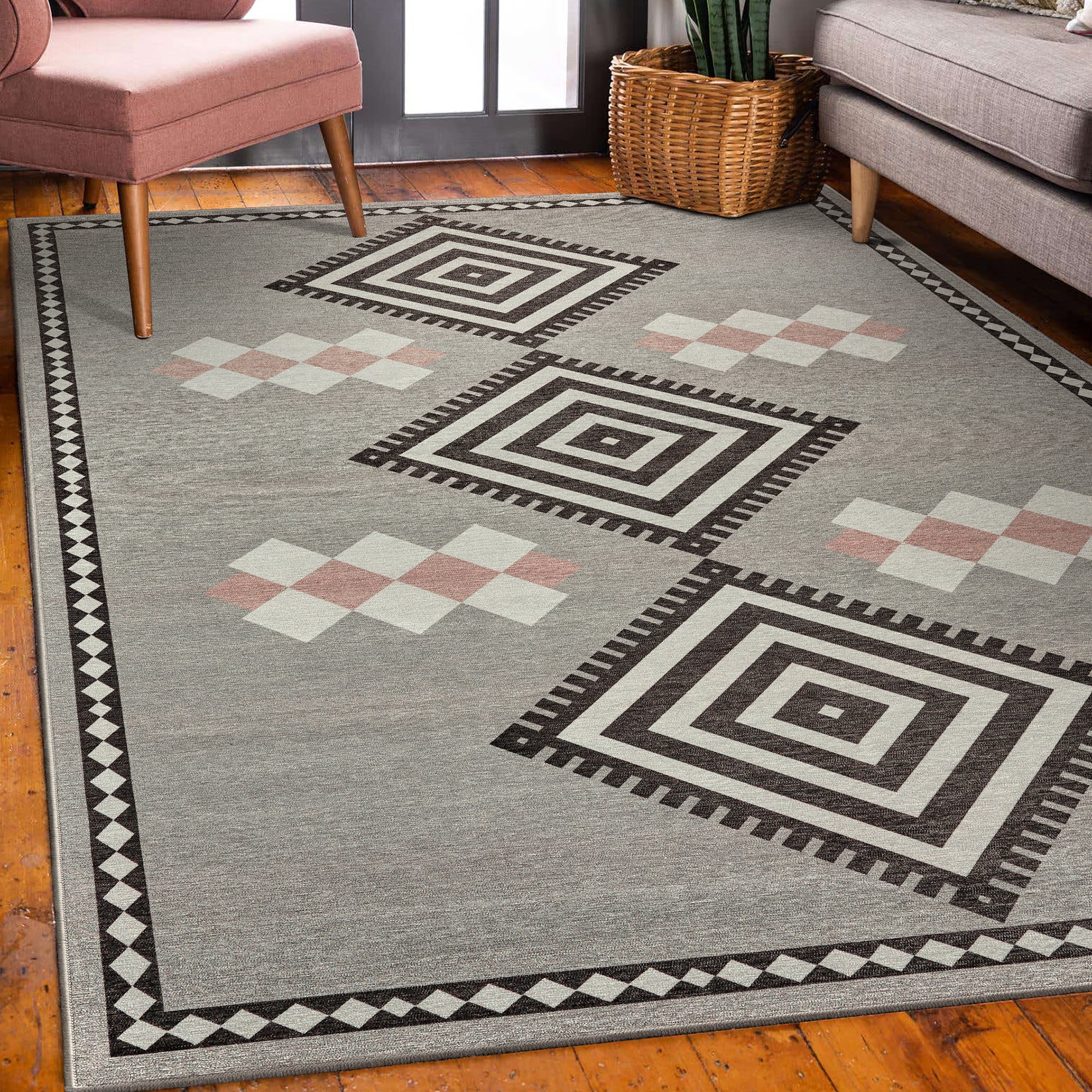 Kilim Kiki Mushroom Washable Rug