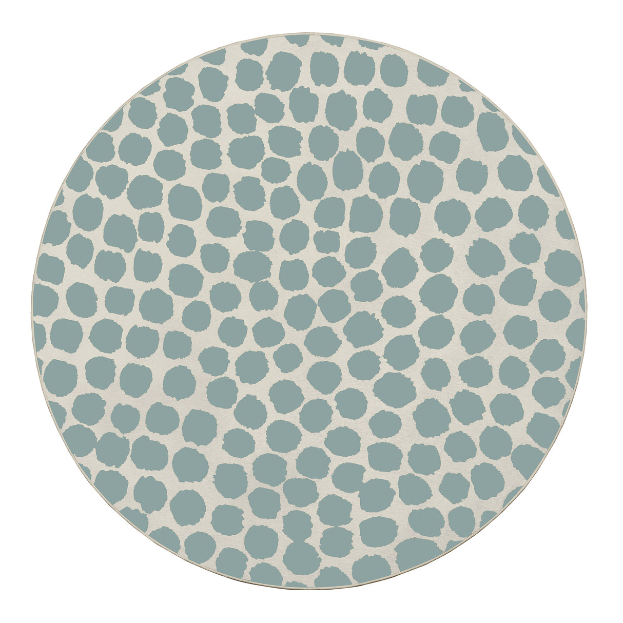 Puff Dotty Lake Blue Washable Rug