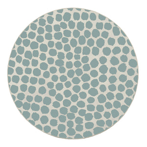 Puff Dotty Lake Blue Washable Rug