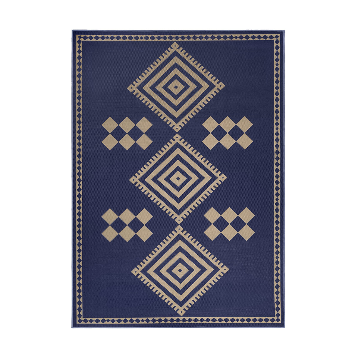 Jute Kilim Kiki Navy Washable Rug 5'x7'