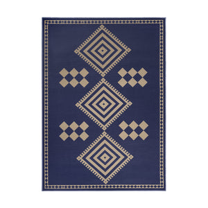 Jute Kilim Kiki Navy Washable Rug 5'x7'