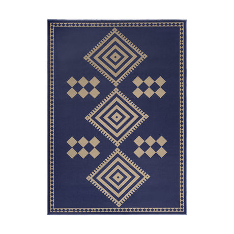 Jute Kilim Kiki Navy Washable Rug 5'x7'