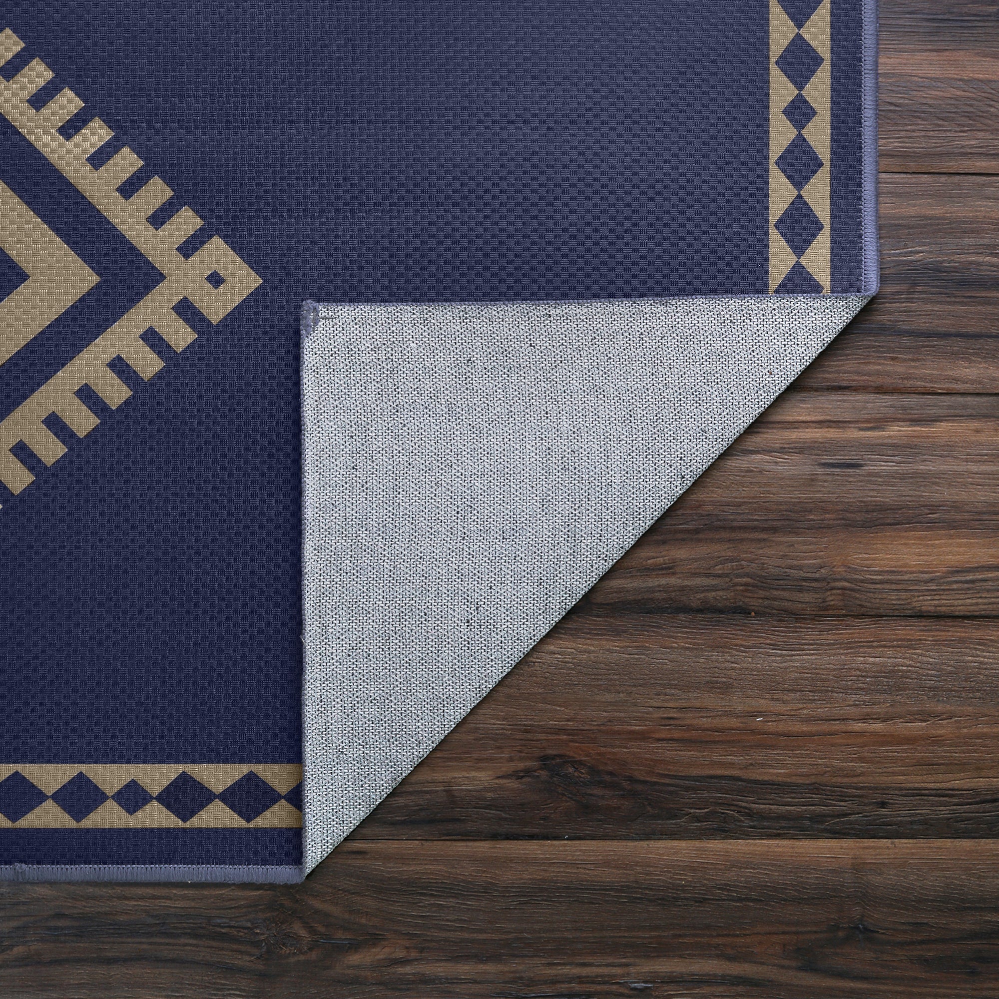 Jute Kilim Kiki Navy Bedroom Washble Rug 5'x7'