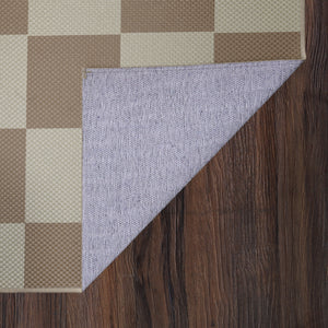 Jute Jaya Checkered Natural Washable Rug 5'x7'