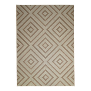 Jute Aria Double-Diamond Natural Washable Rug 5'x7'