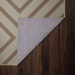 Jute Aria Double-Diamond Natural Washable Rug 5'x7'