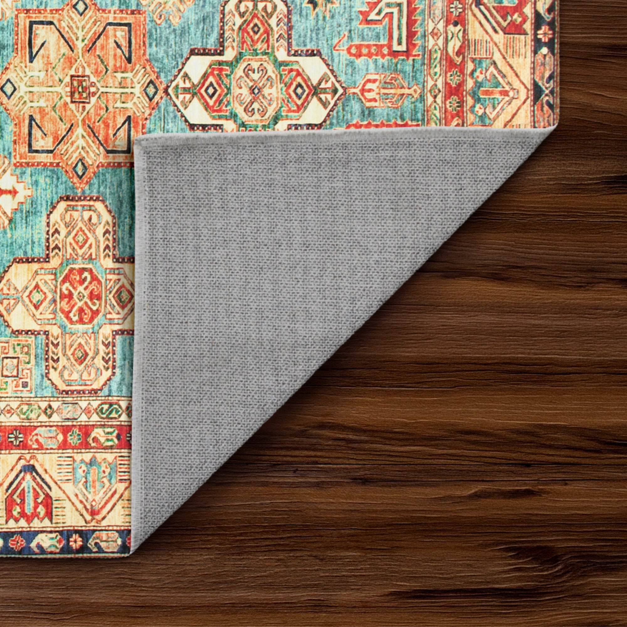 Ottoman Turquoise Washable Rug