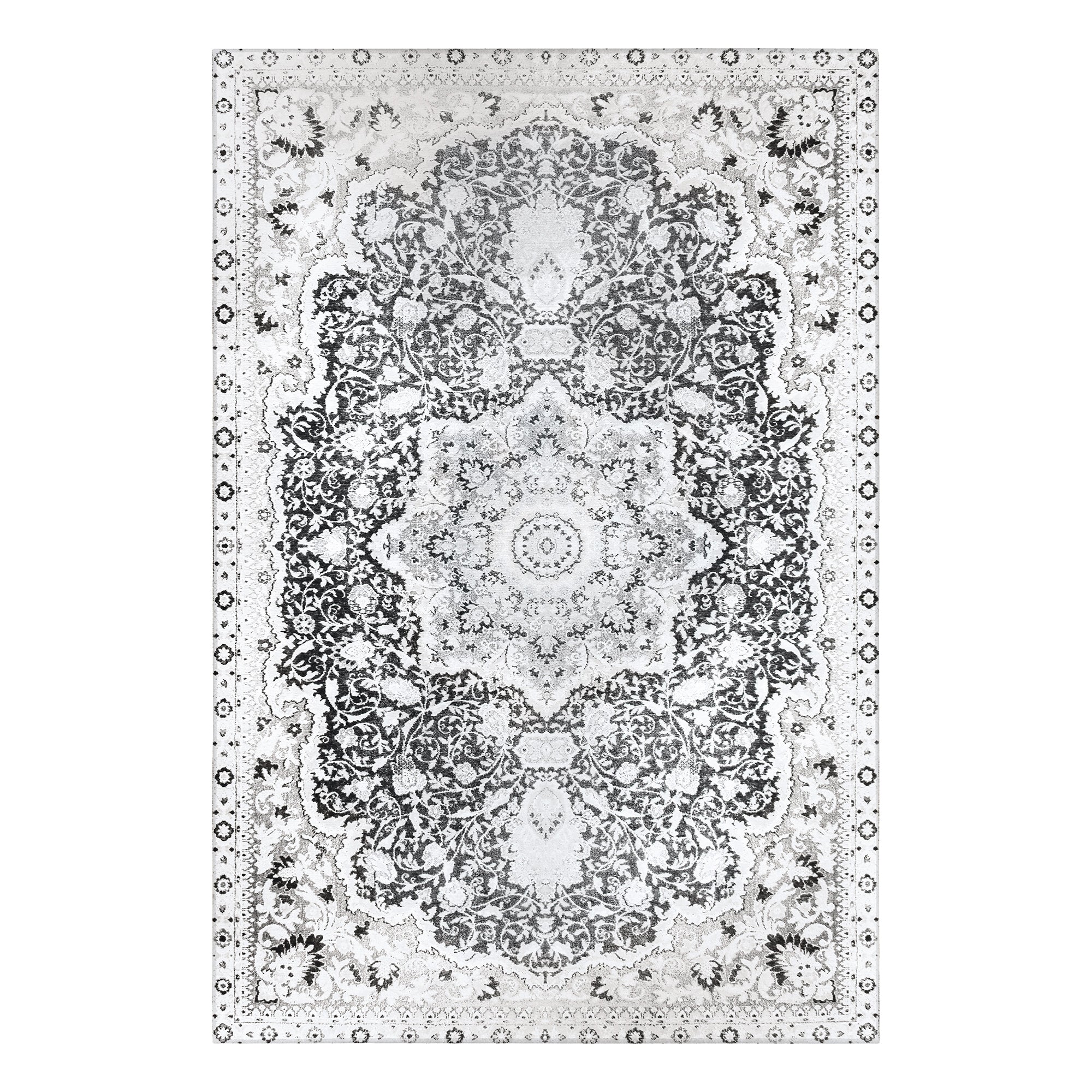 Parviz Grey Washable Rug