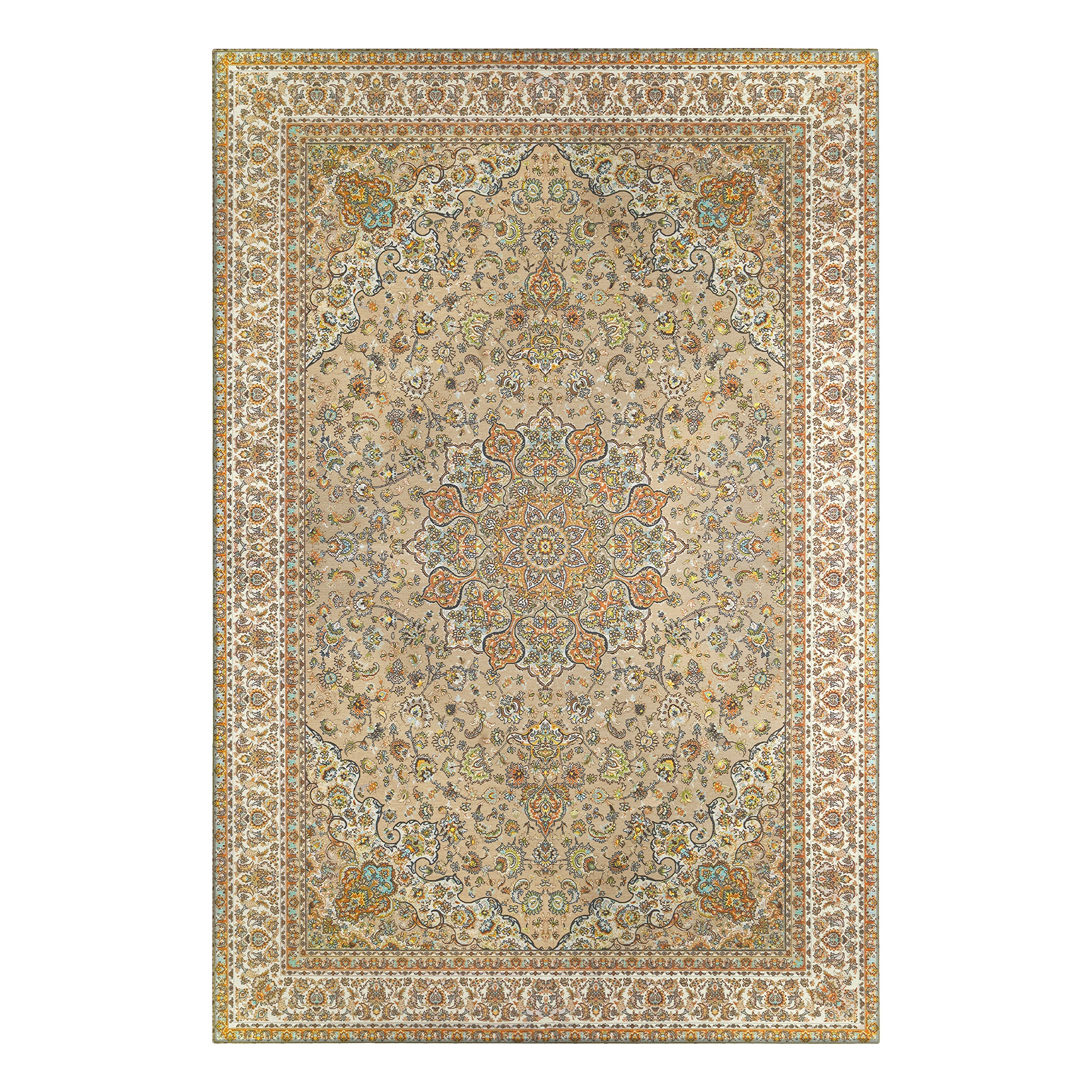 Kenya Beige Bedroom Washable Rug
