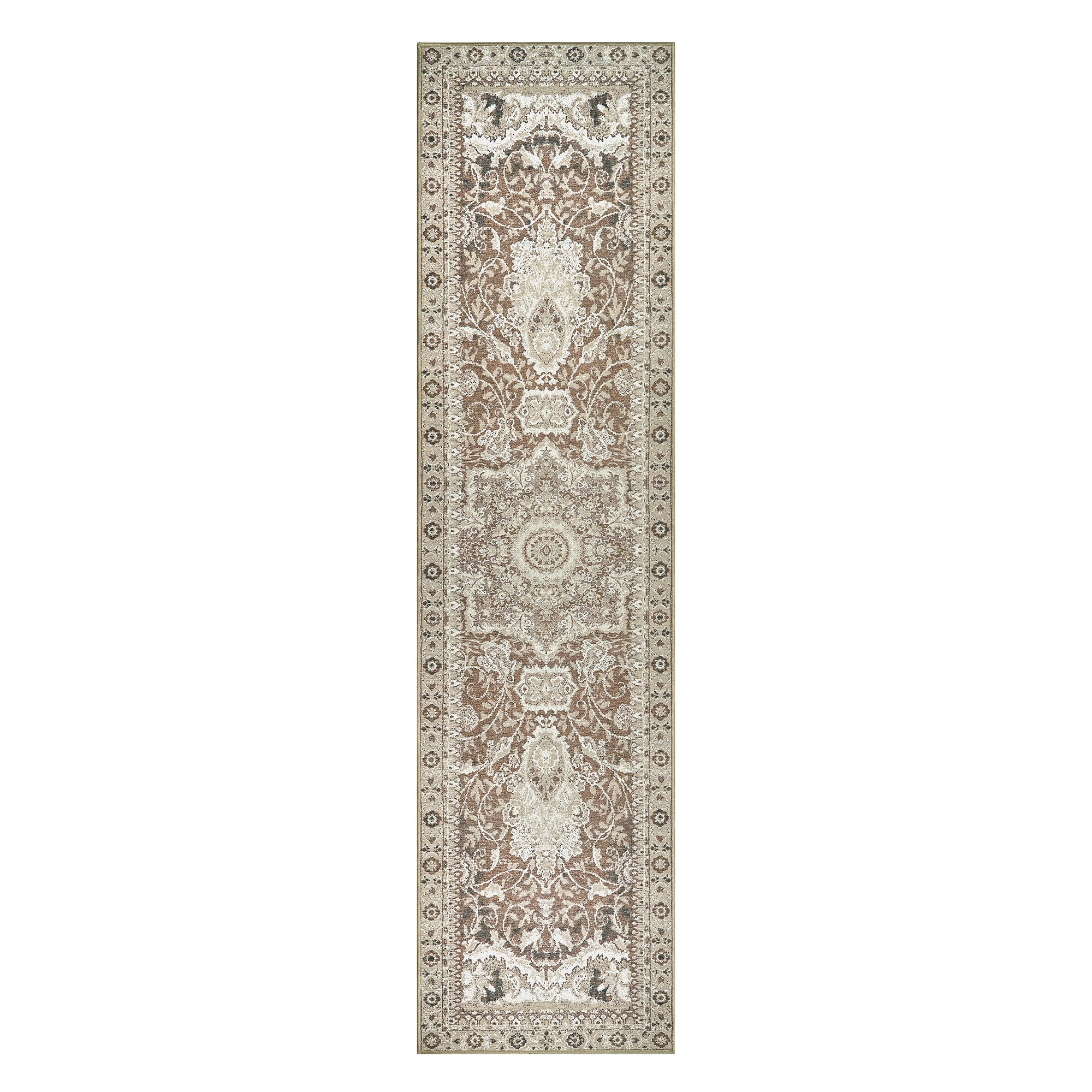 Parviz Brown Kitchen Washable Rug