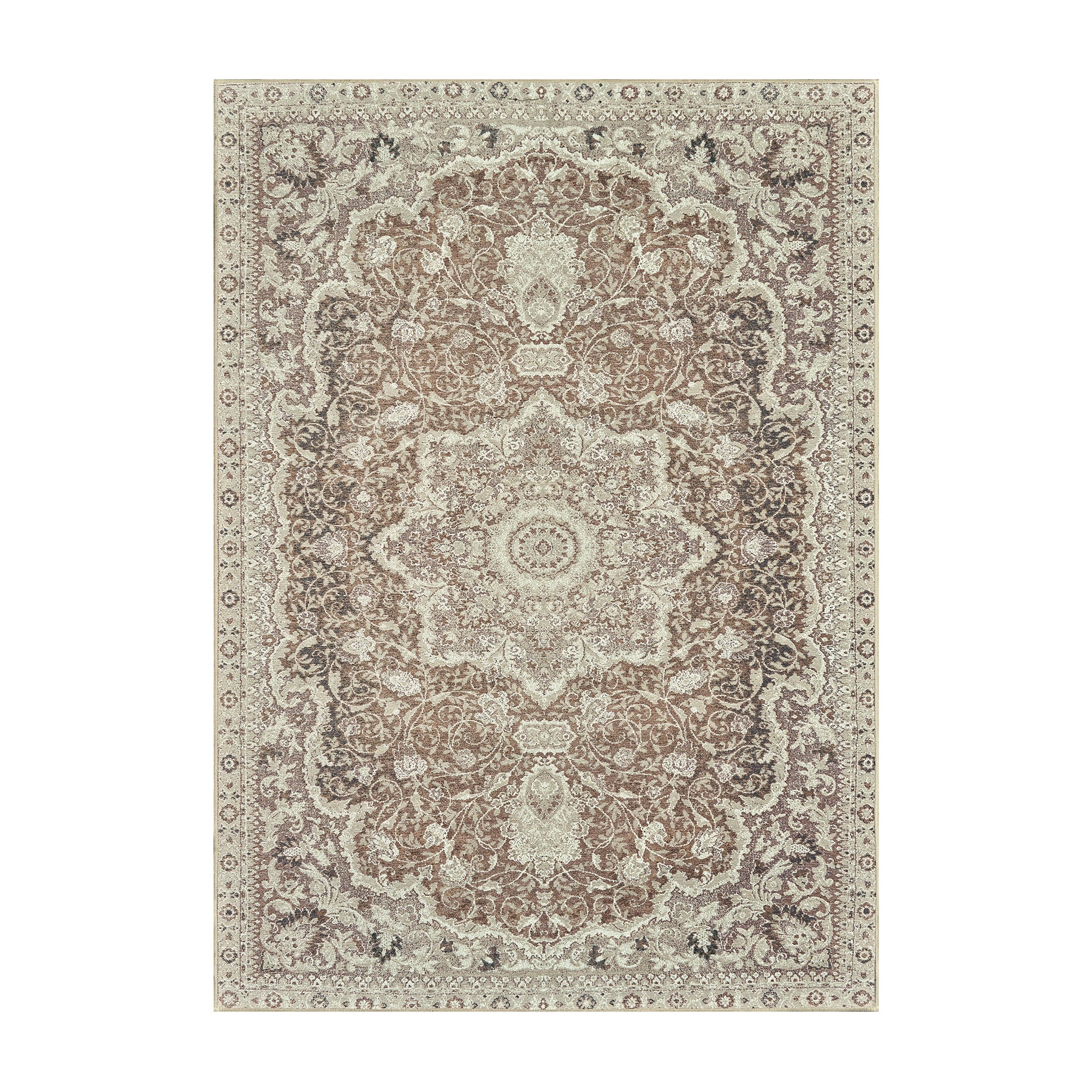 Parviz Brown Kitchen Washable Rug