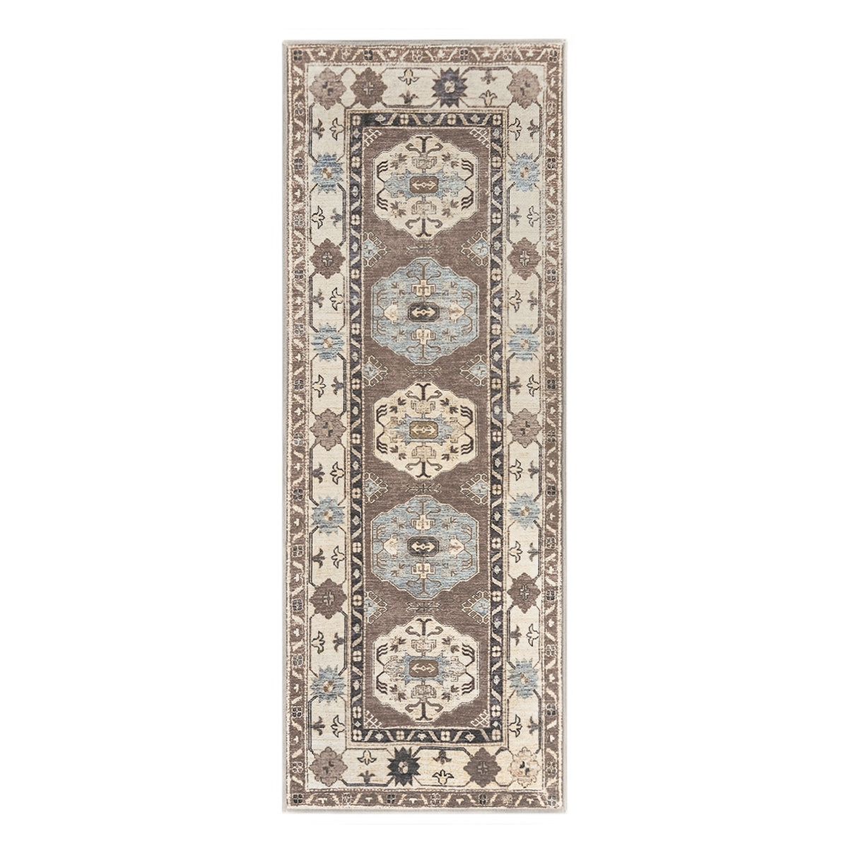 Shary Coffee Brown Washable Rug