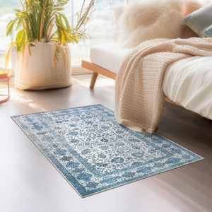 Lerik Blue Washable Rug