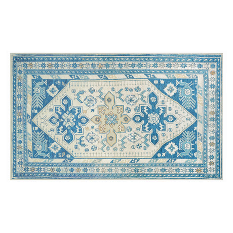 Saraz Blue Washable Rug