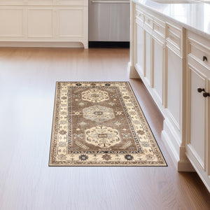 Shary Coffee Brown Washable Rug