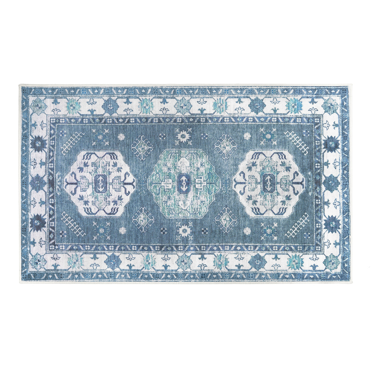 Shary Blue Washable Rug