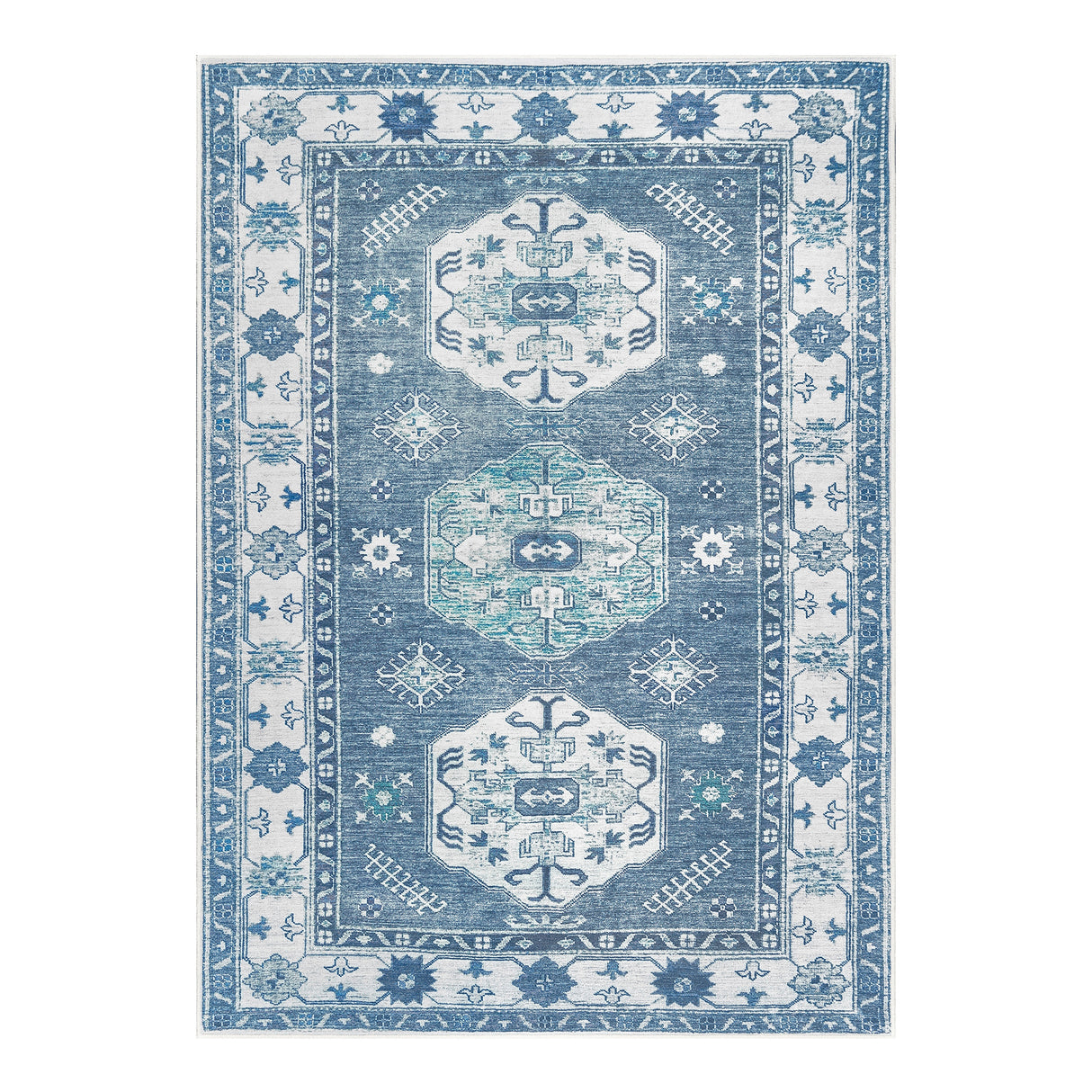 Shary Blue Washable Rug