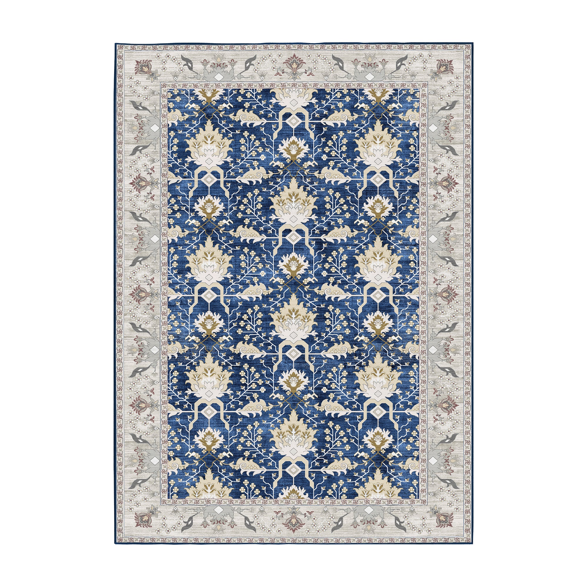 Aurelian Sapphire Machine Washable Rug