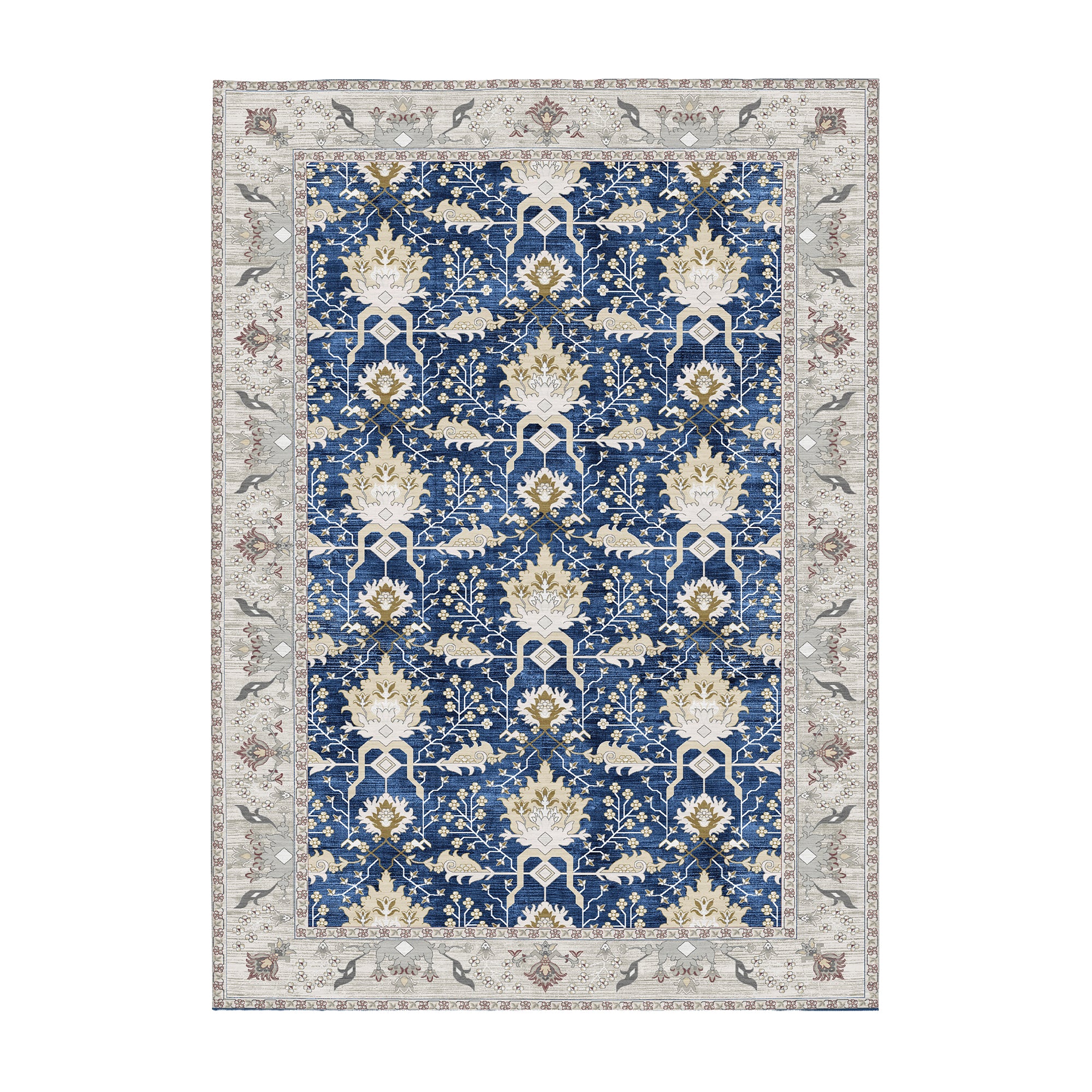 Aurelian Sapphire Machine Washable Rug