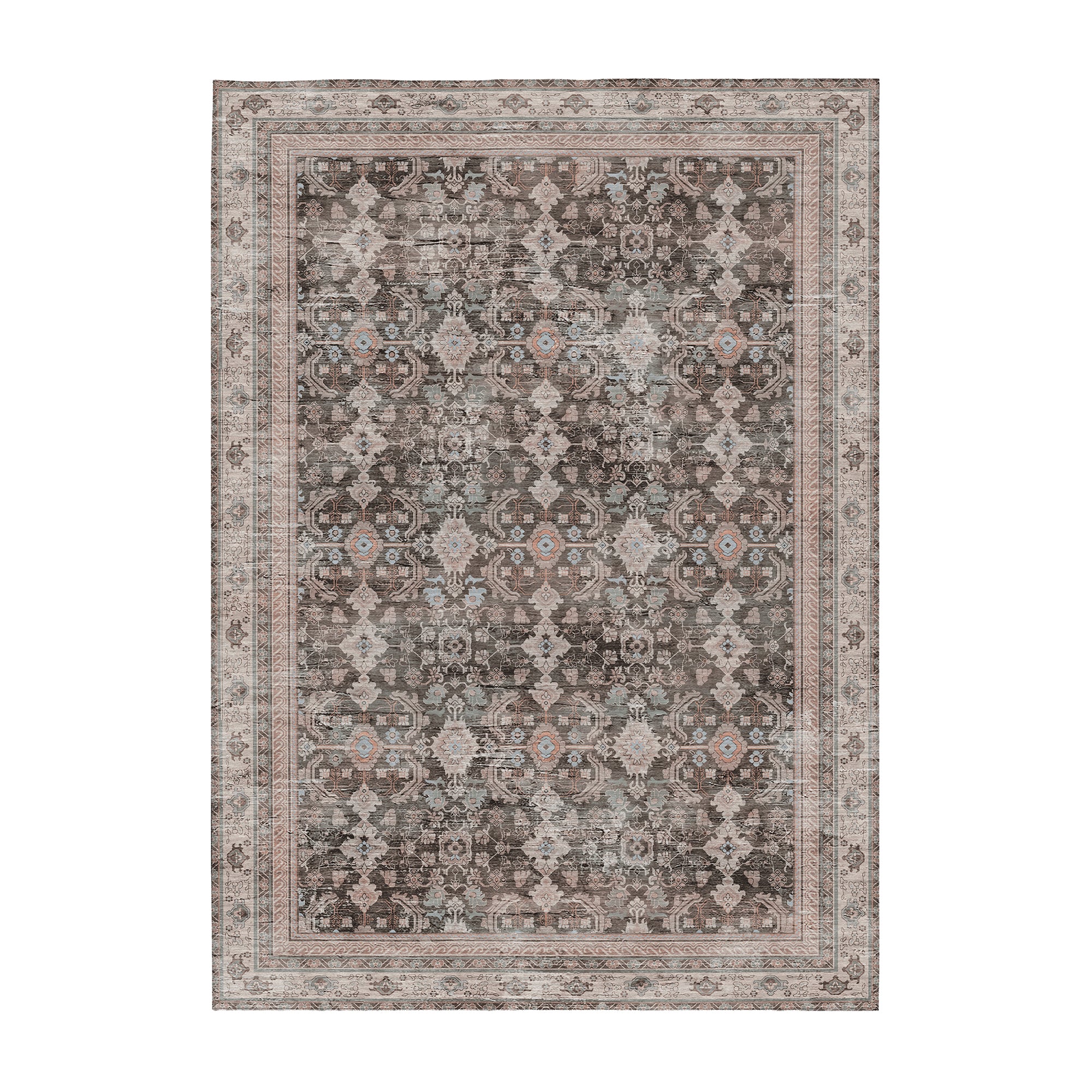 Verdelle Taupe Machine Washable Rug