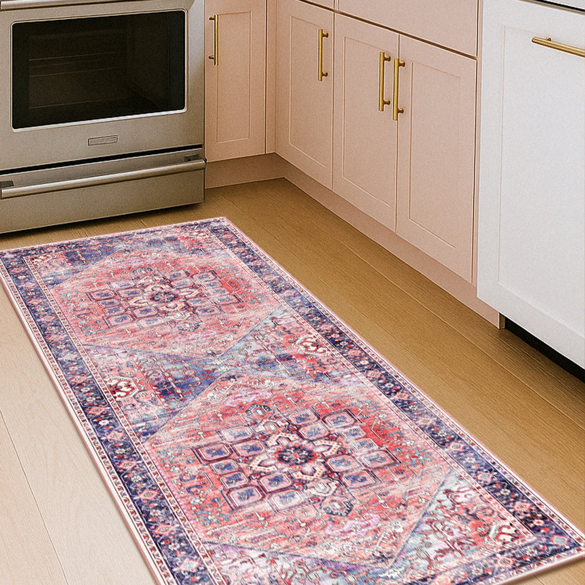 Seraphina Multicolor Kitchen Machine Washable Rug