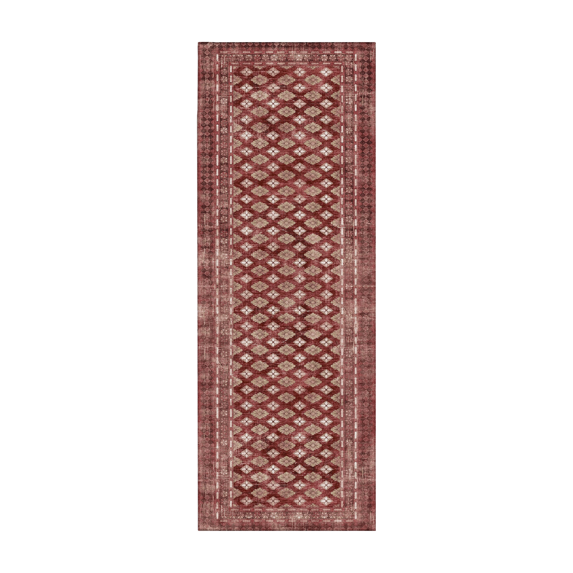 Elara Rouge Machine Washable Rug
