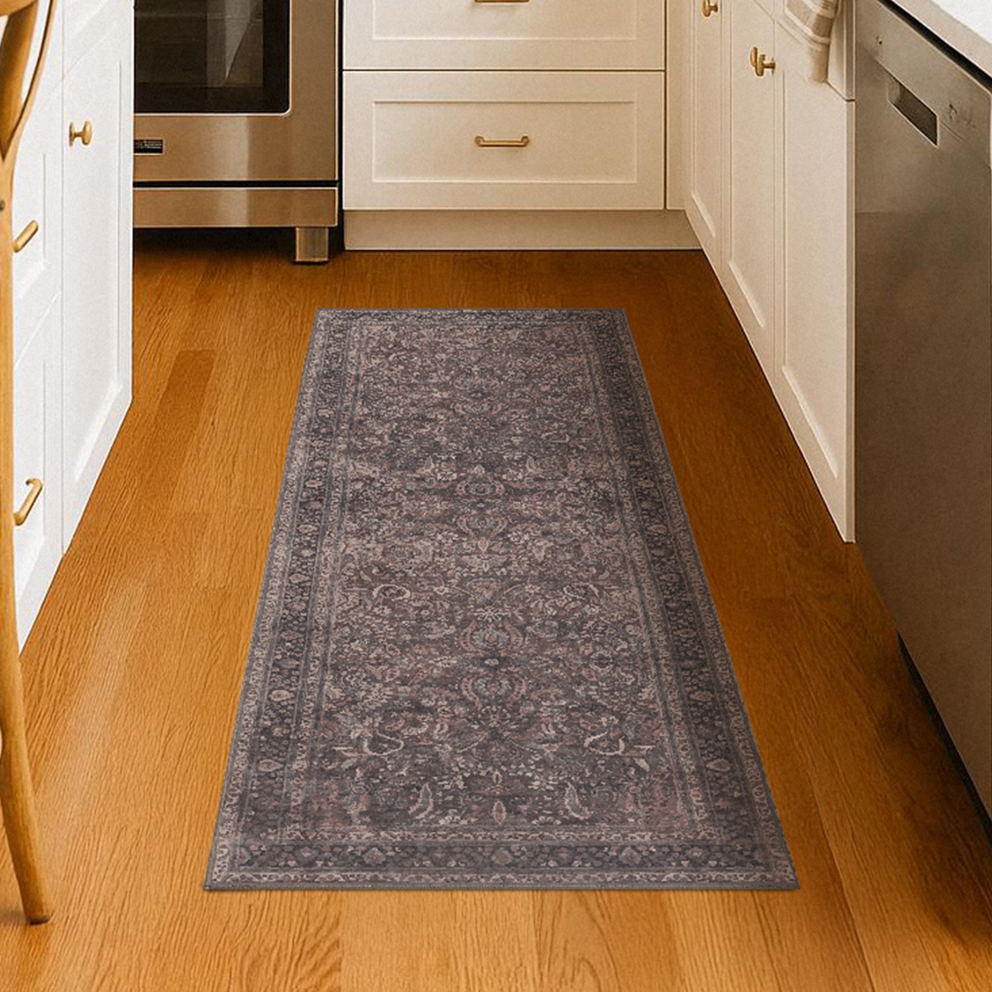 Oriana Ember Bathroom Machine Washable Rug