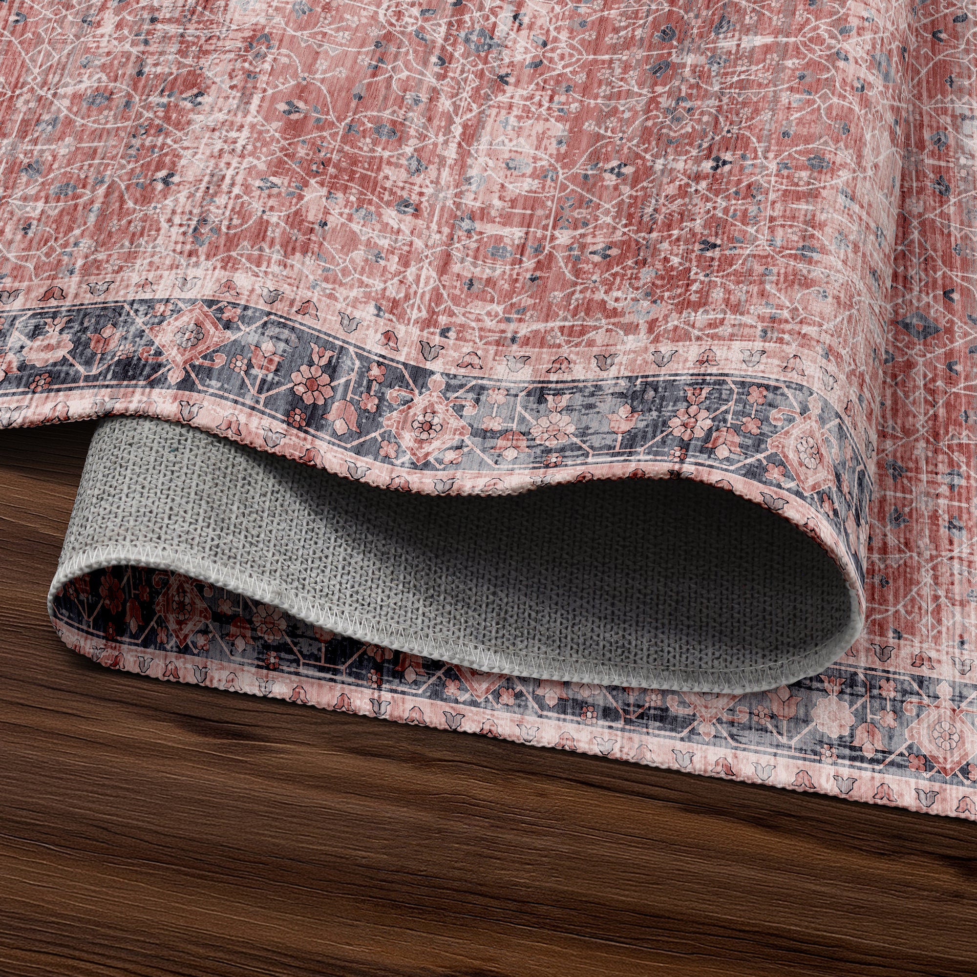 Sylvan Moor Garnet Machine Washable Rug