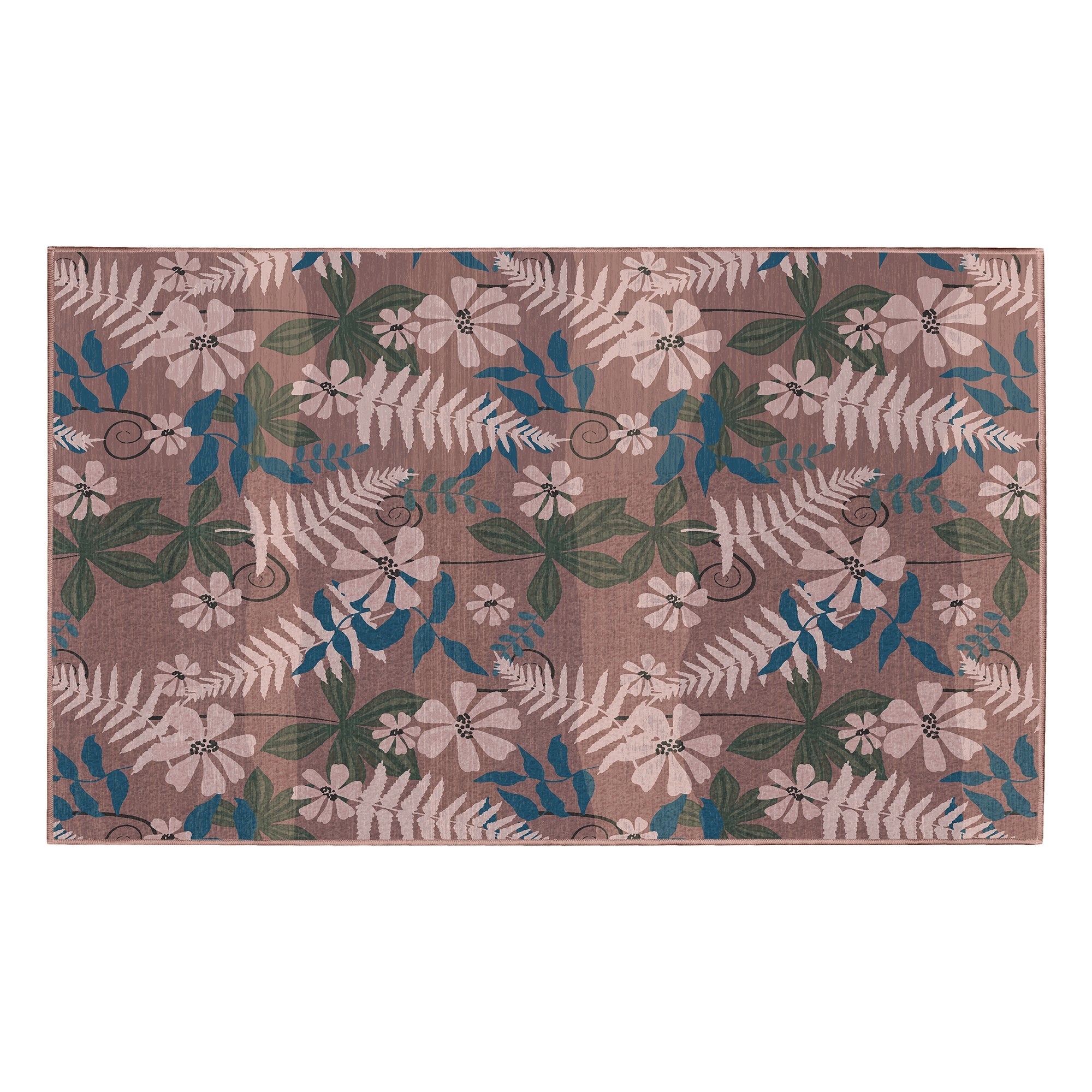 Florentina Bloom Bathroom Machine Washable Rug