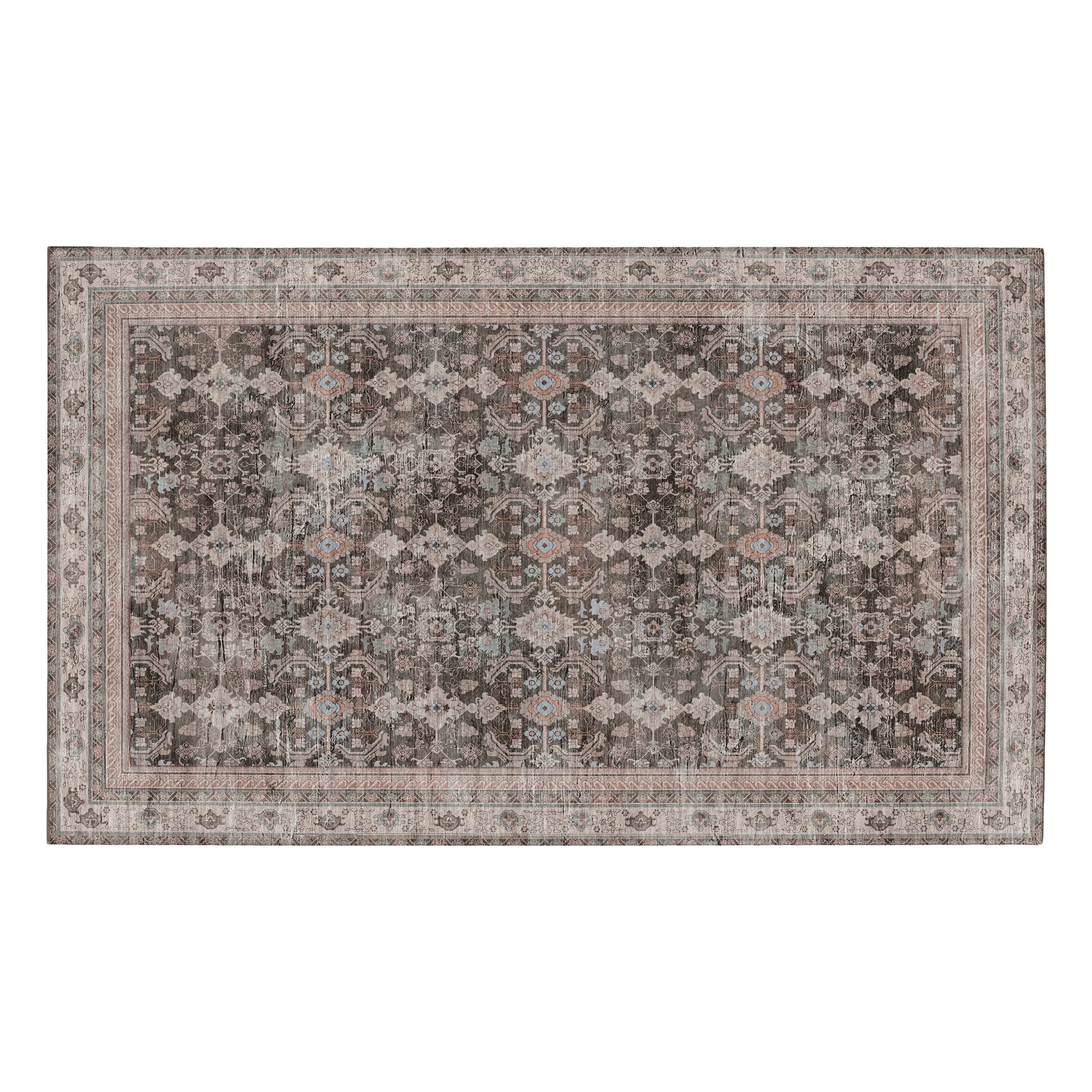 Verdelle Taupe Machine Washable Rug