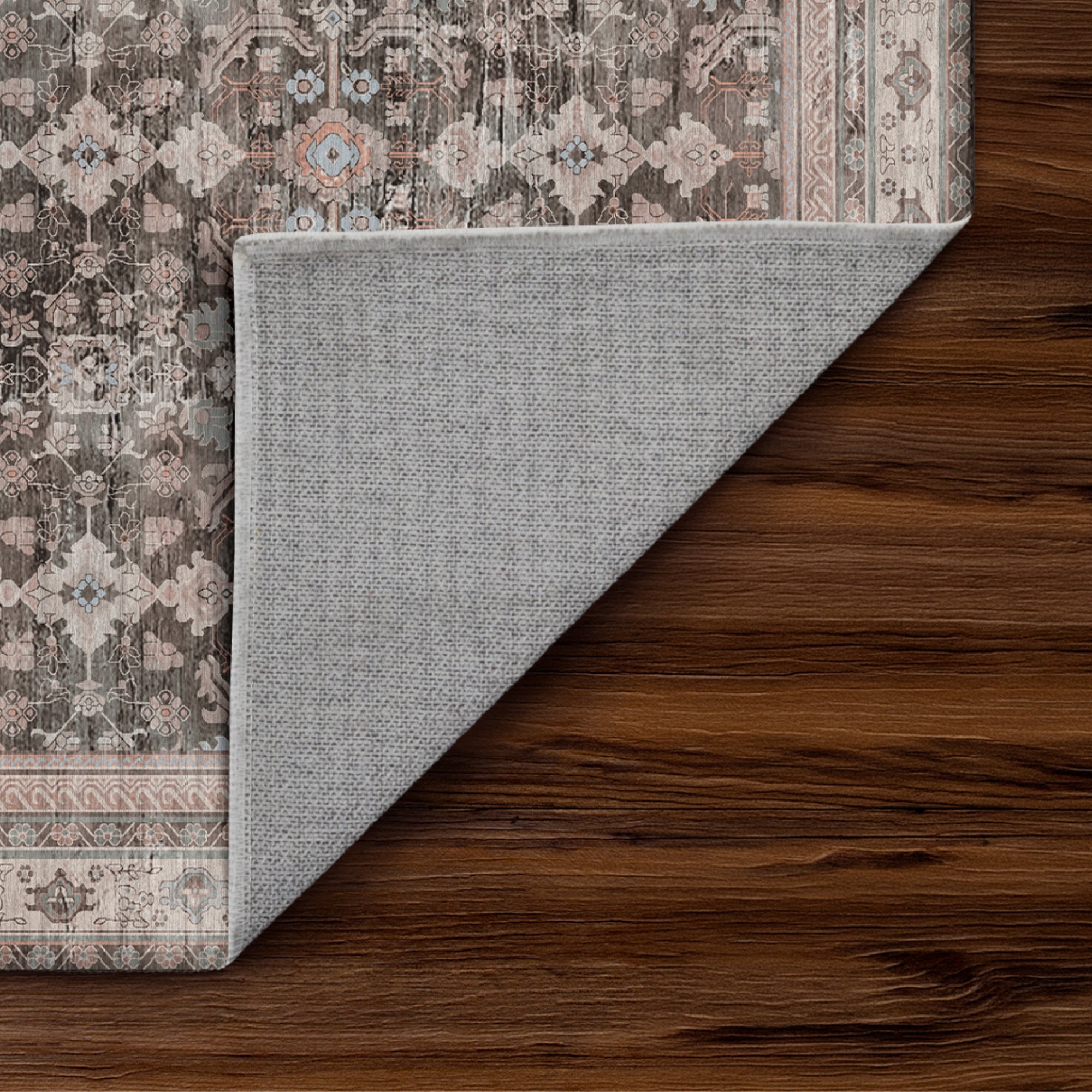 Verdelle Taupe Machine Washable Rug
