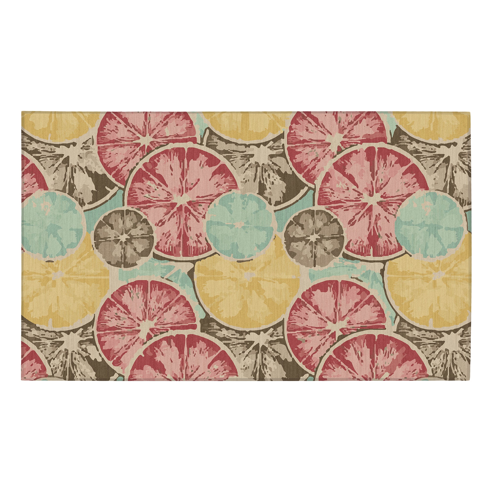 Citrus Burst Machine Washable Rug