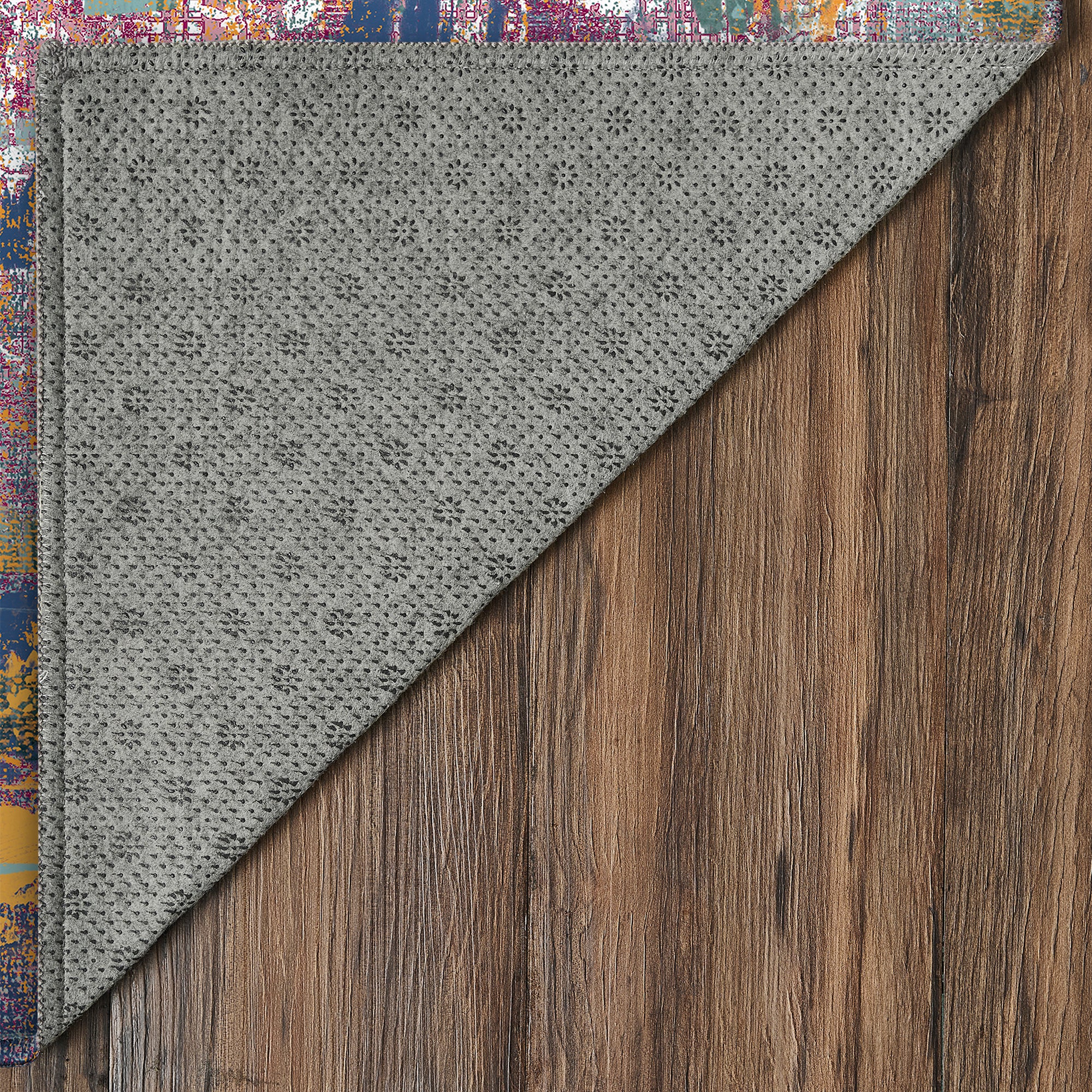 Johanna Abstract Gold Multicolor Machine Washable Rug