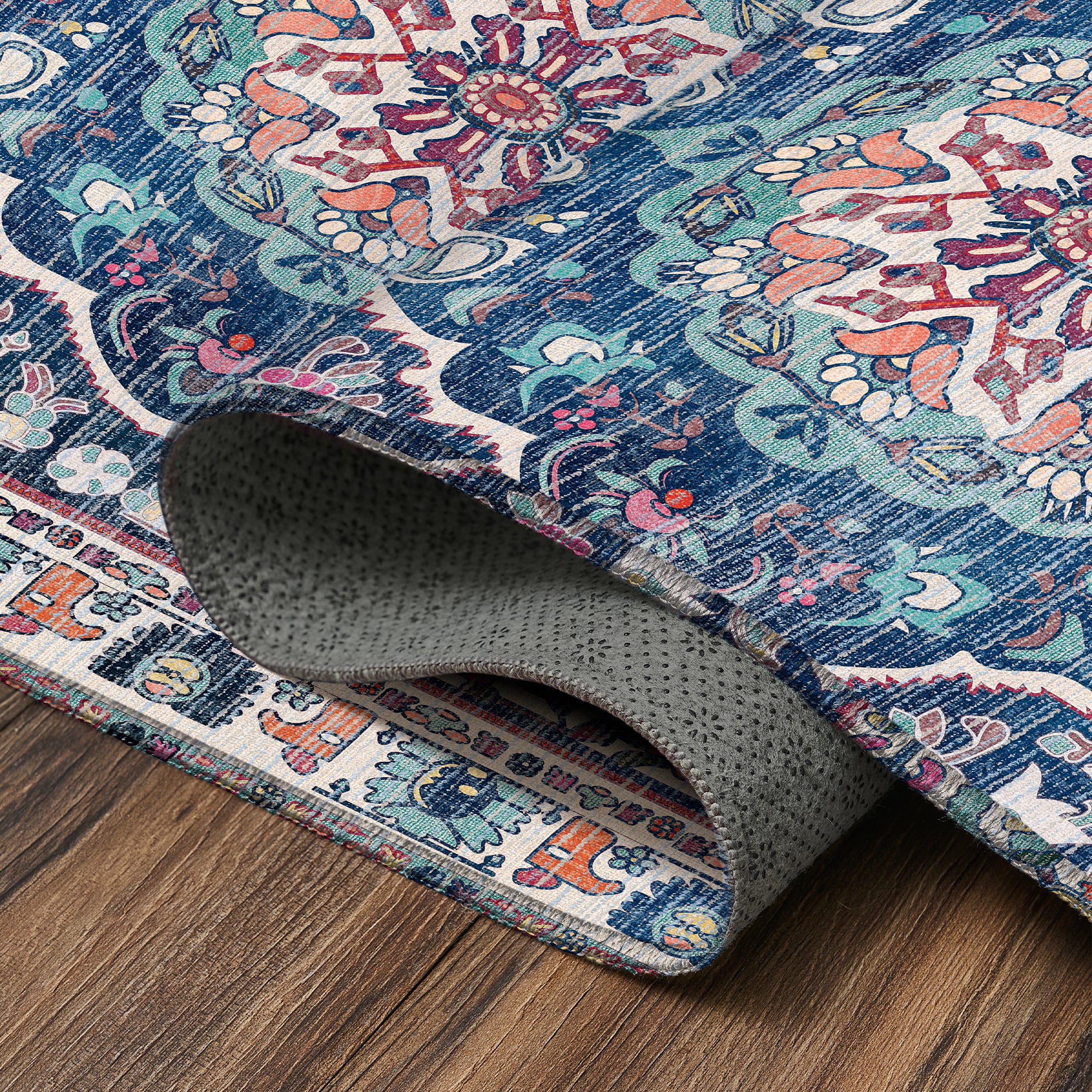 Capri Medallion Multicolor Machine Washable Rug