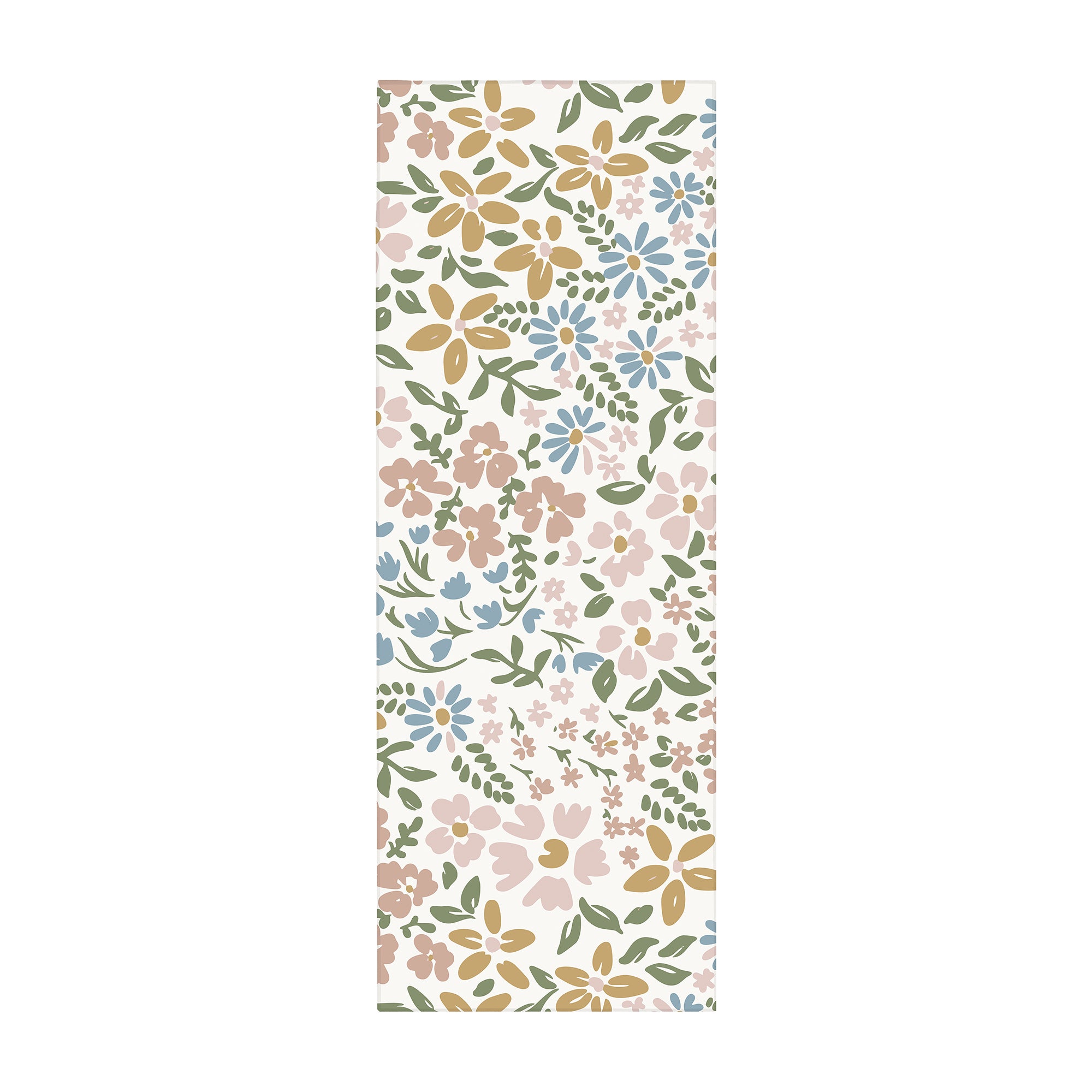 Clara Floral Machine Washable Rug 2.5 x 7 ft – Cottage Botanical Non Slip Area Rug