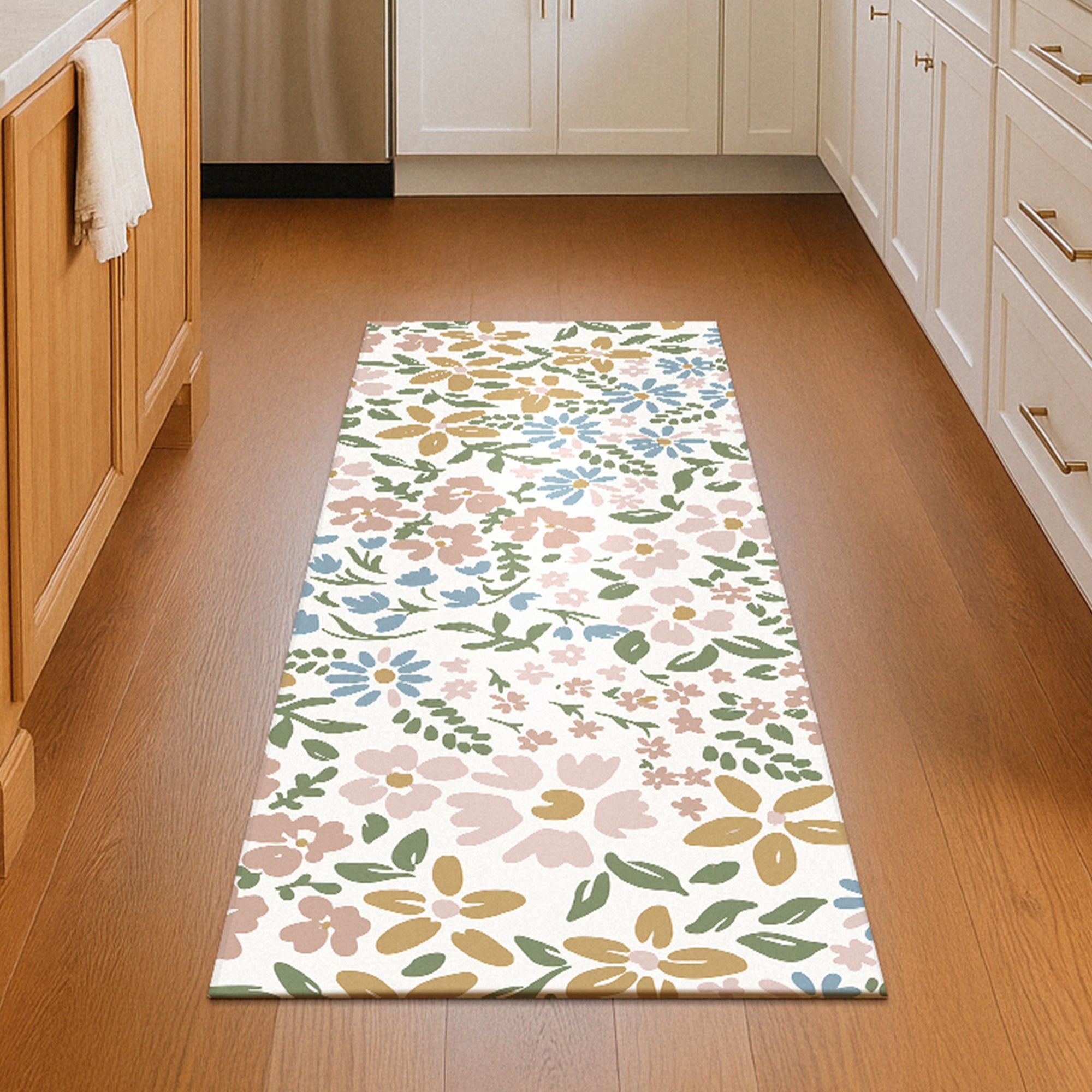 Clara Floral Multicolor Machine Washable Rug