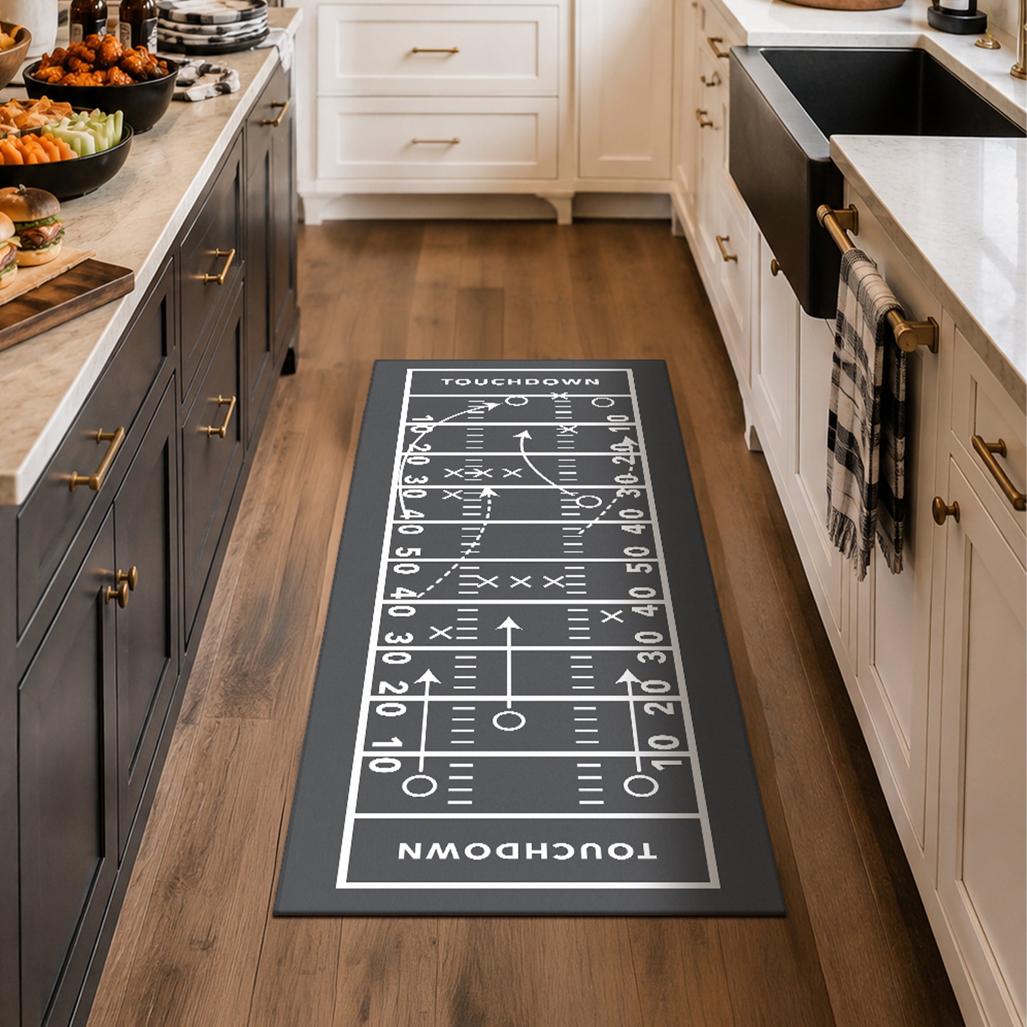Football Touchdown Playbook Machine Washable Rug