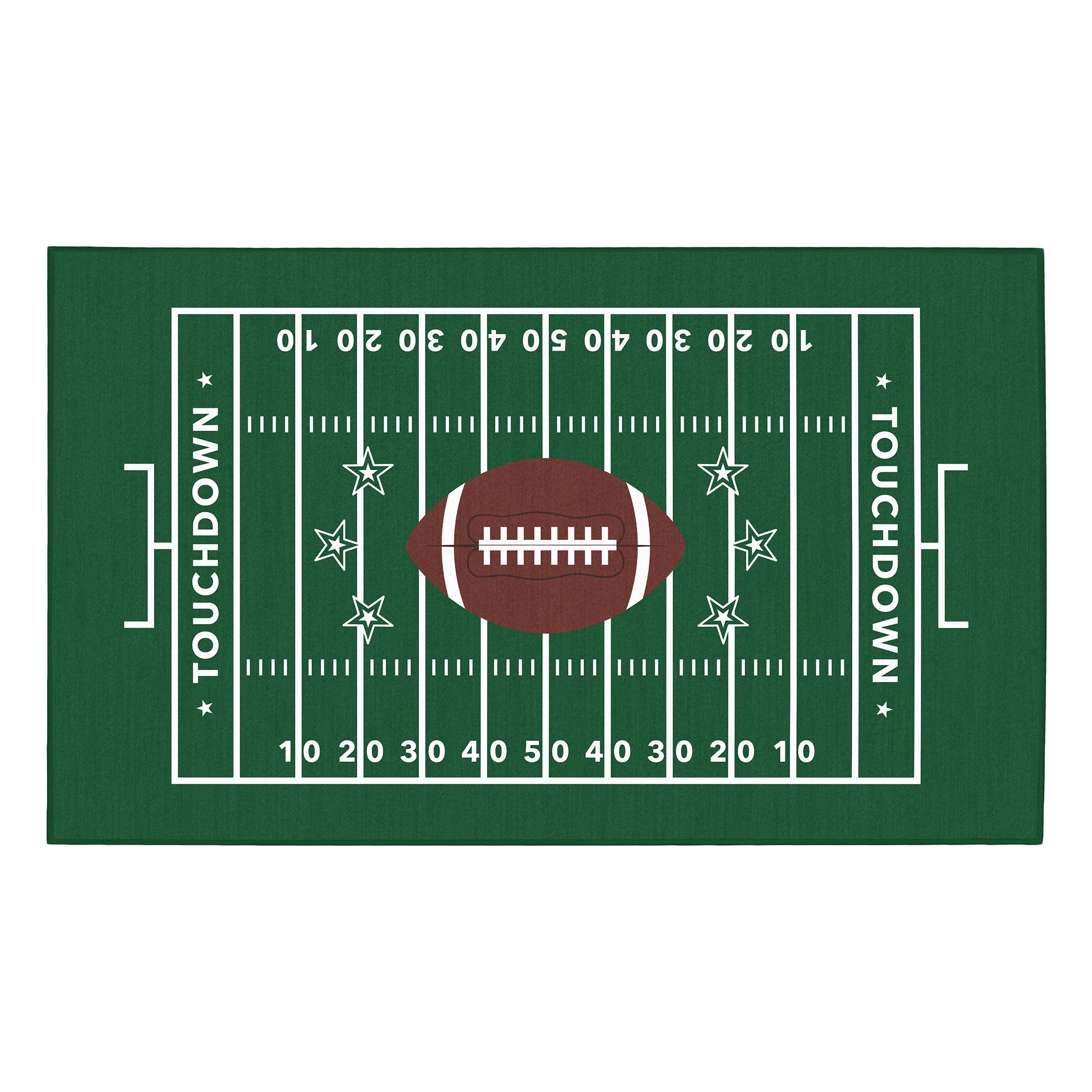 Football Touchdown Field Machine Washable Rug