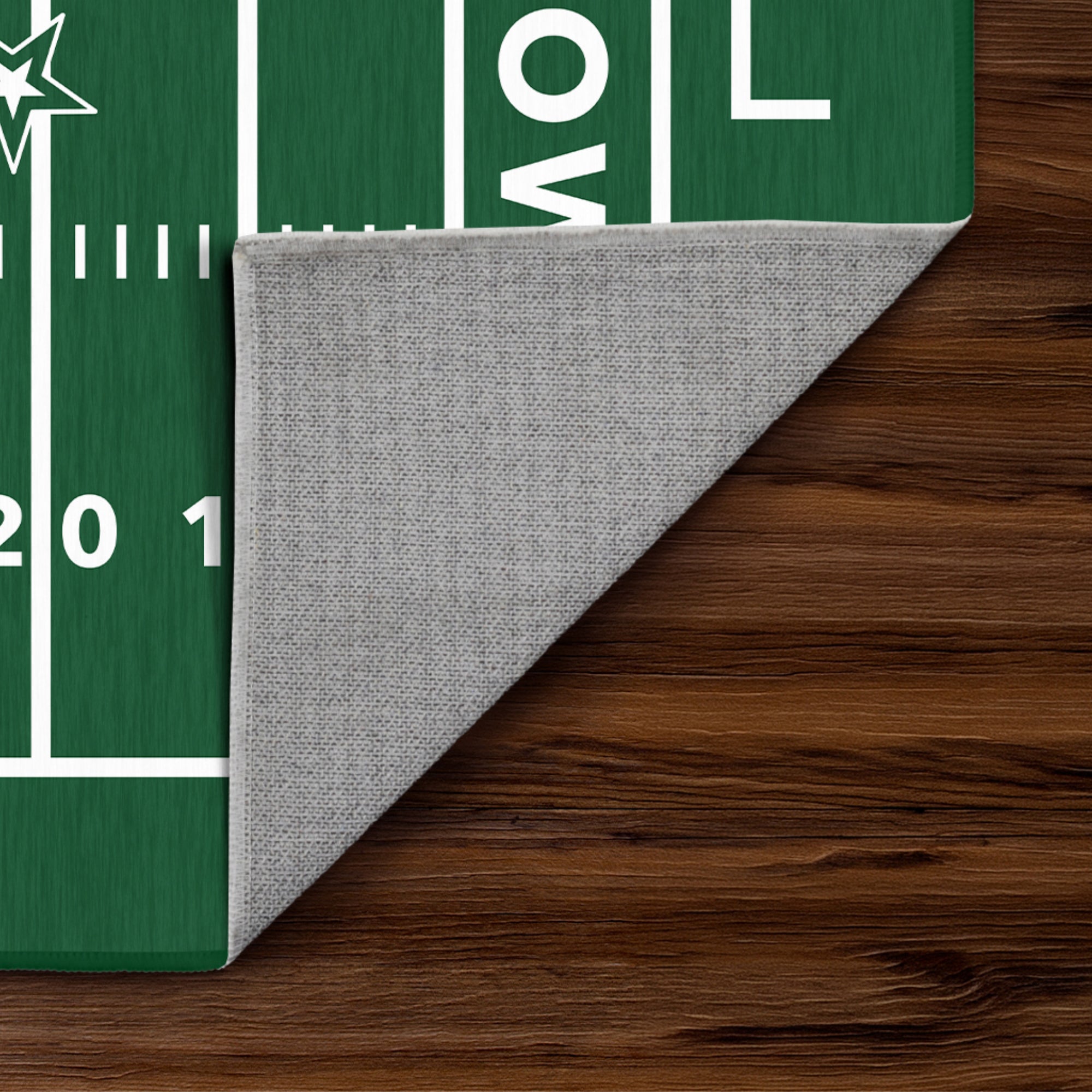 Football Touchdown Field Machine Washable Rug