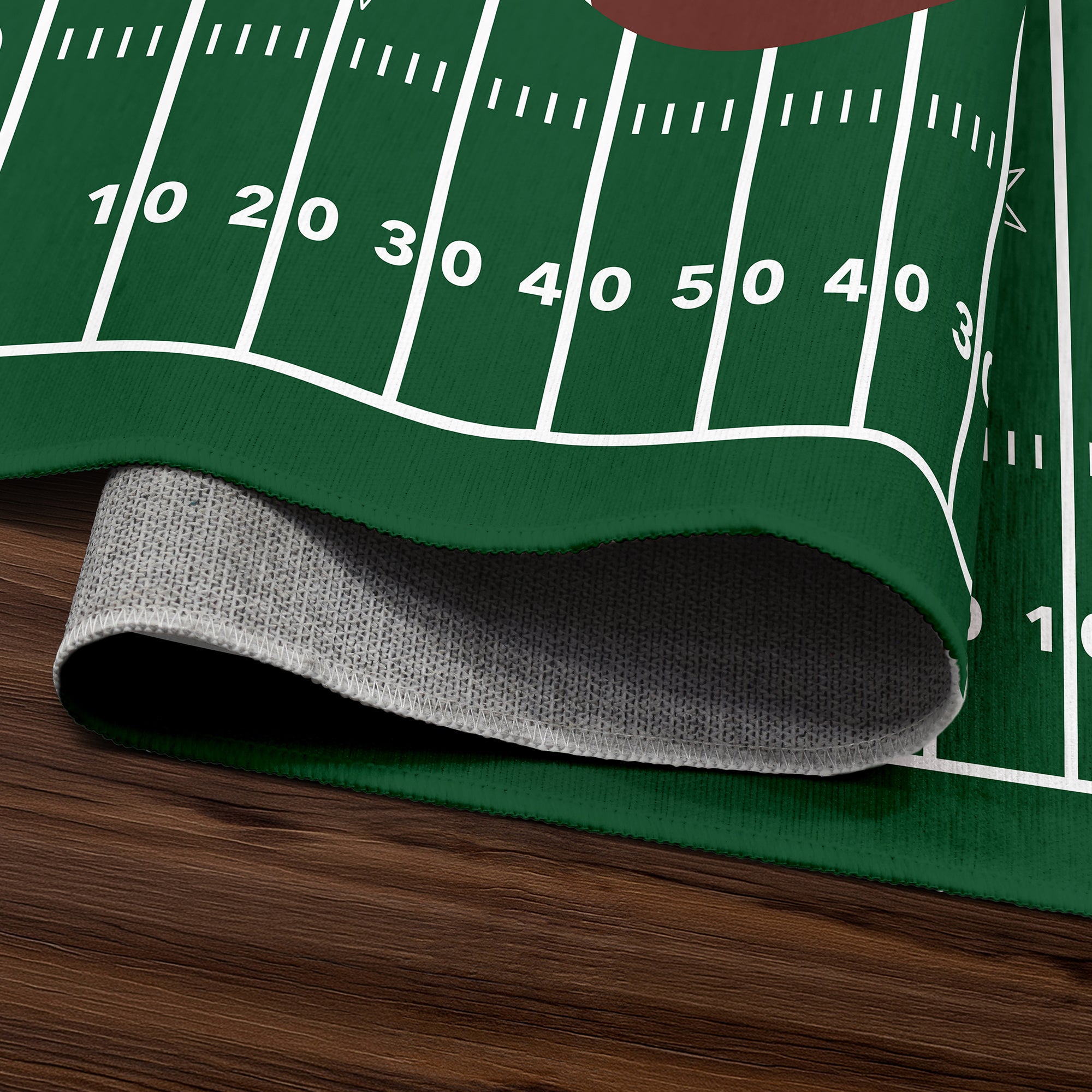 Football Touchdown Field Machine Washable Rug