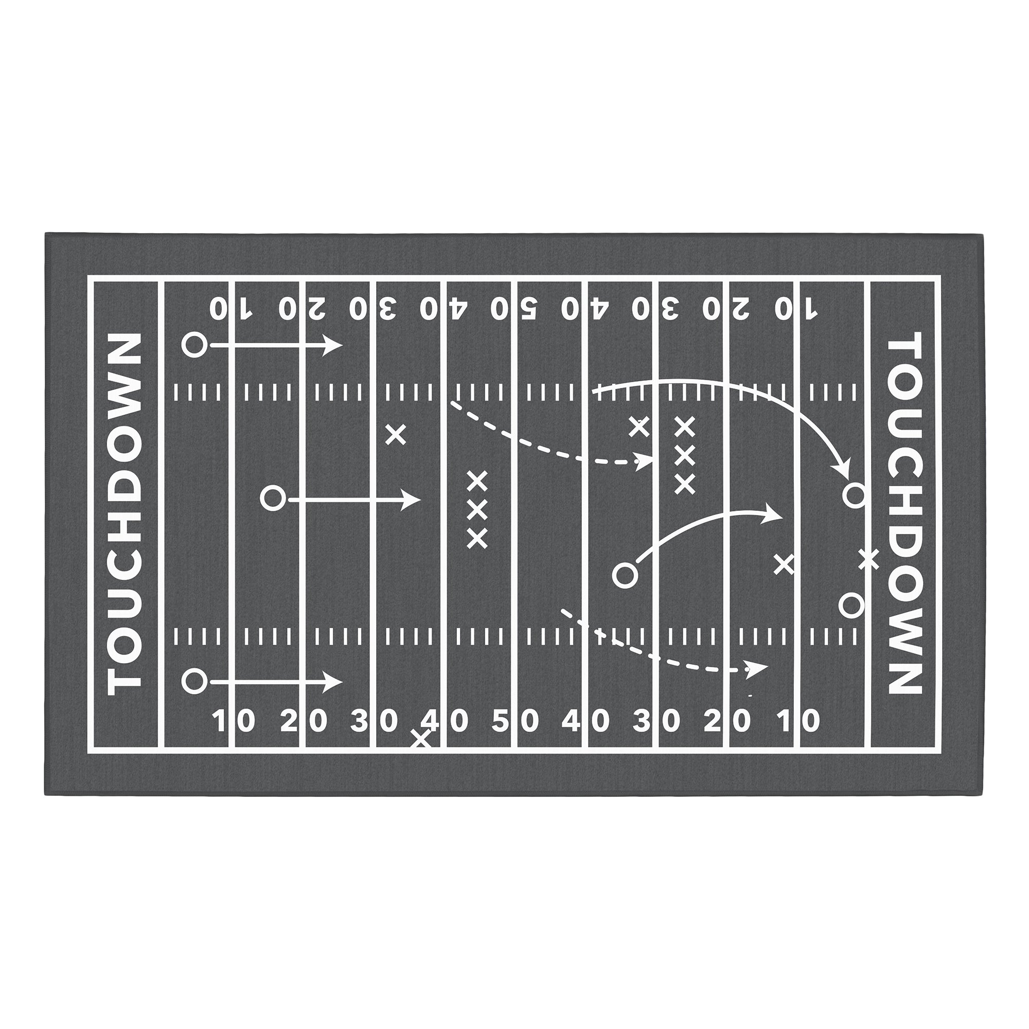 Football Touchdown Playbook Machine Washable Rug