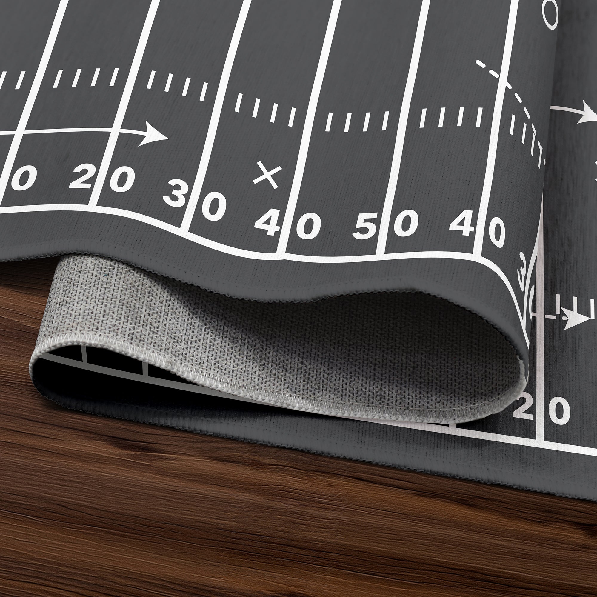 Football Touchdown Playbook Machine Washable Rug