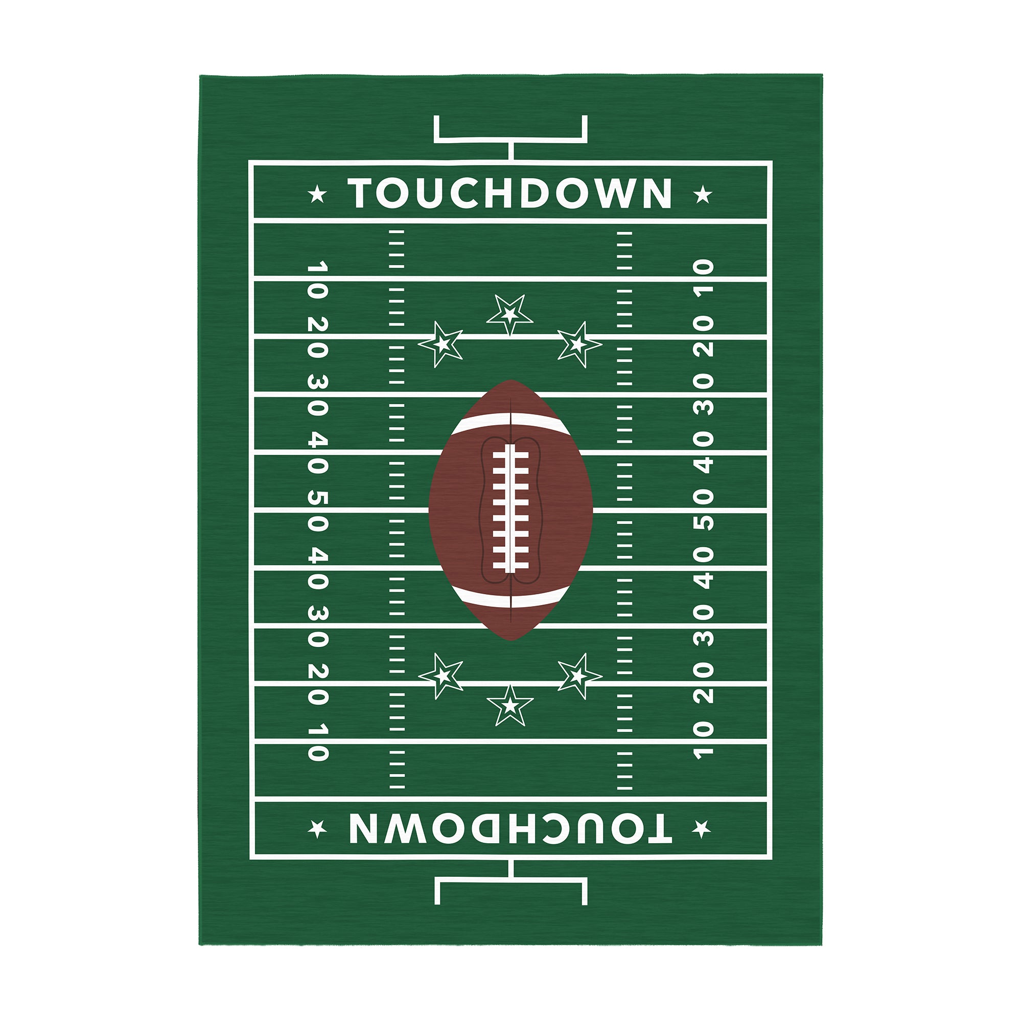 Football Touchdown Field Machine Washable Rug