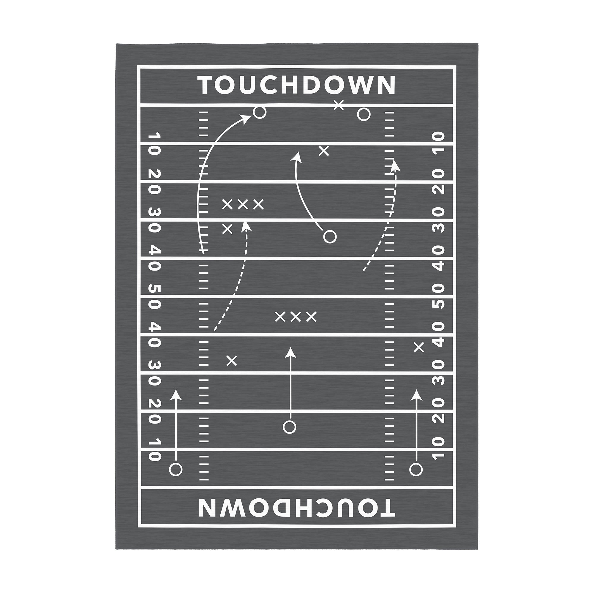 Football Touchdown Playbook Machine Washable Rug